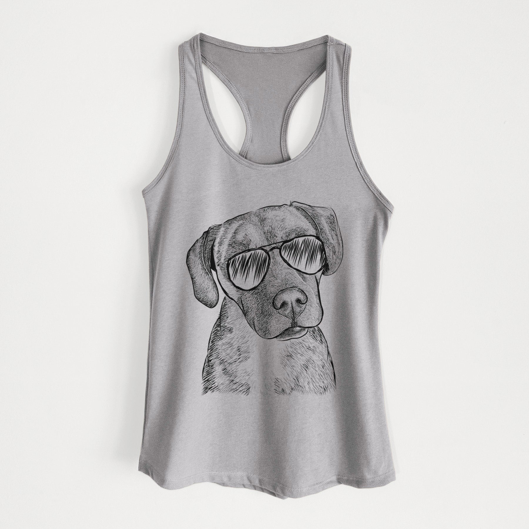 Peyton Manning the Beagle Bulldog Mix - Women's Racerback Tanktop