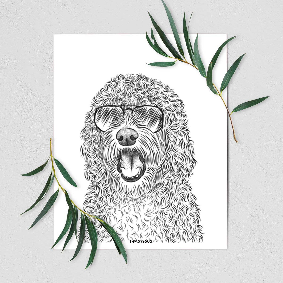 Phillip the Portuguese Water Dog Art Print