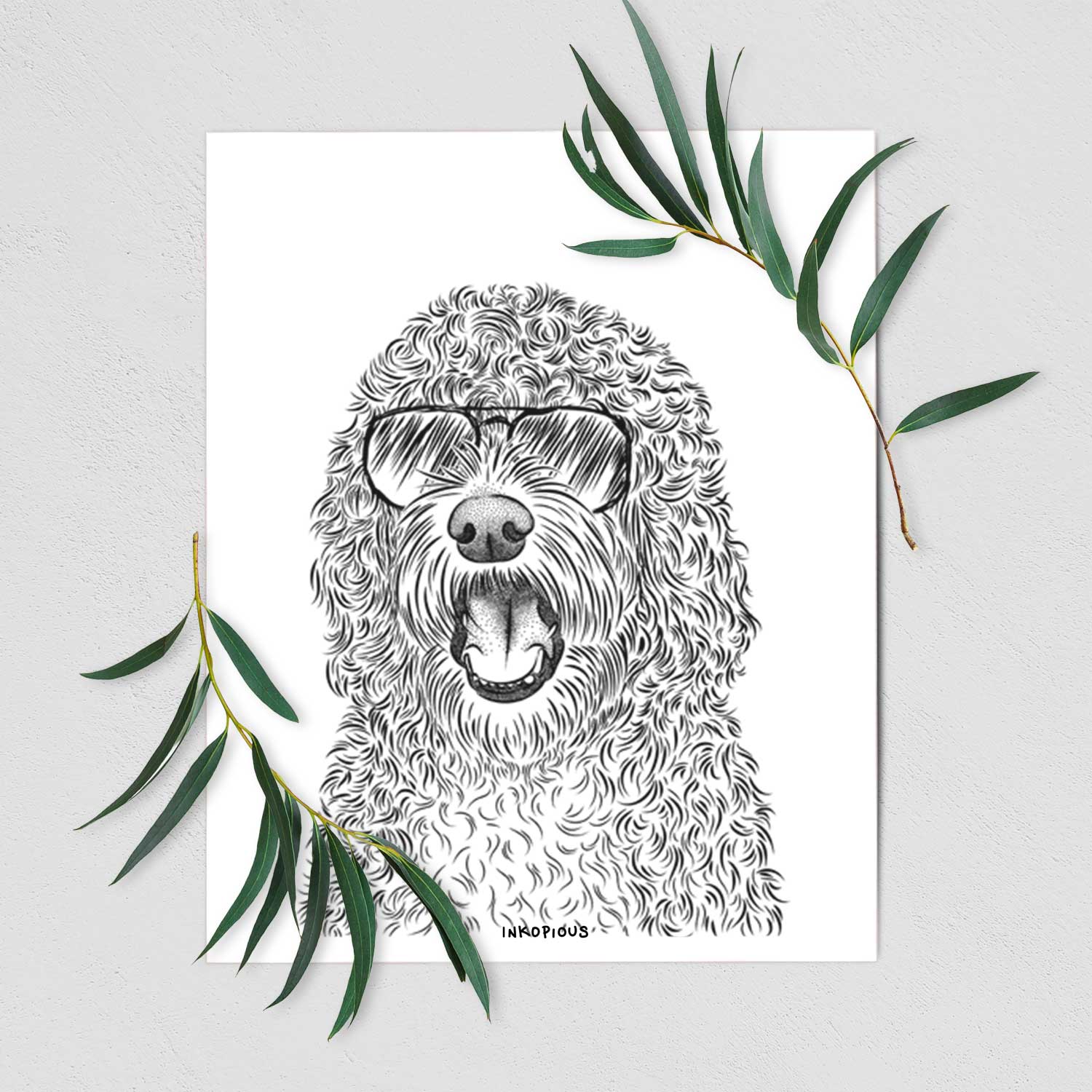 Phillip the Portuguese Water Dog Art Print