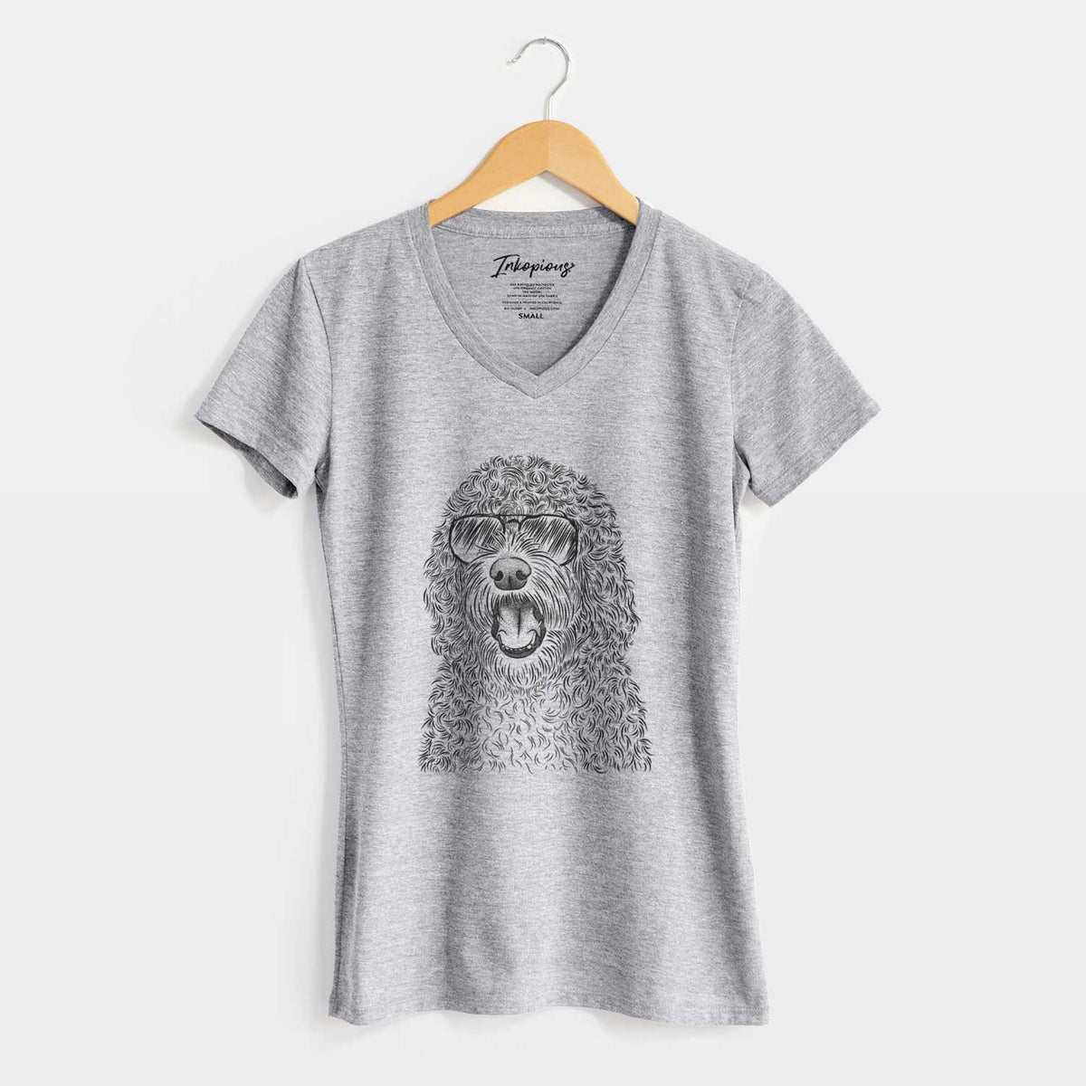 Aviator Phillip the Portuguese Water Dog - Women's V-neck Shirt