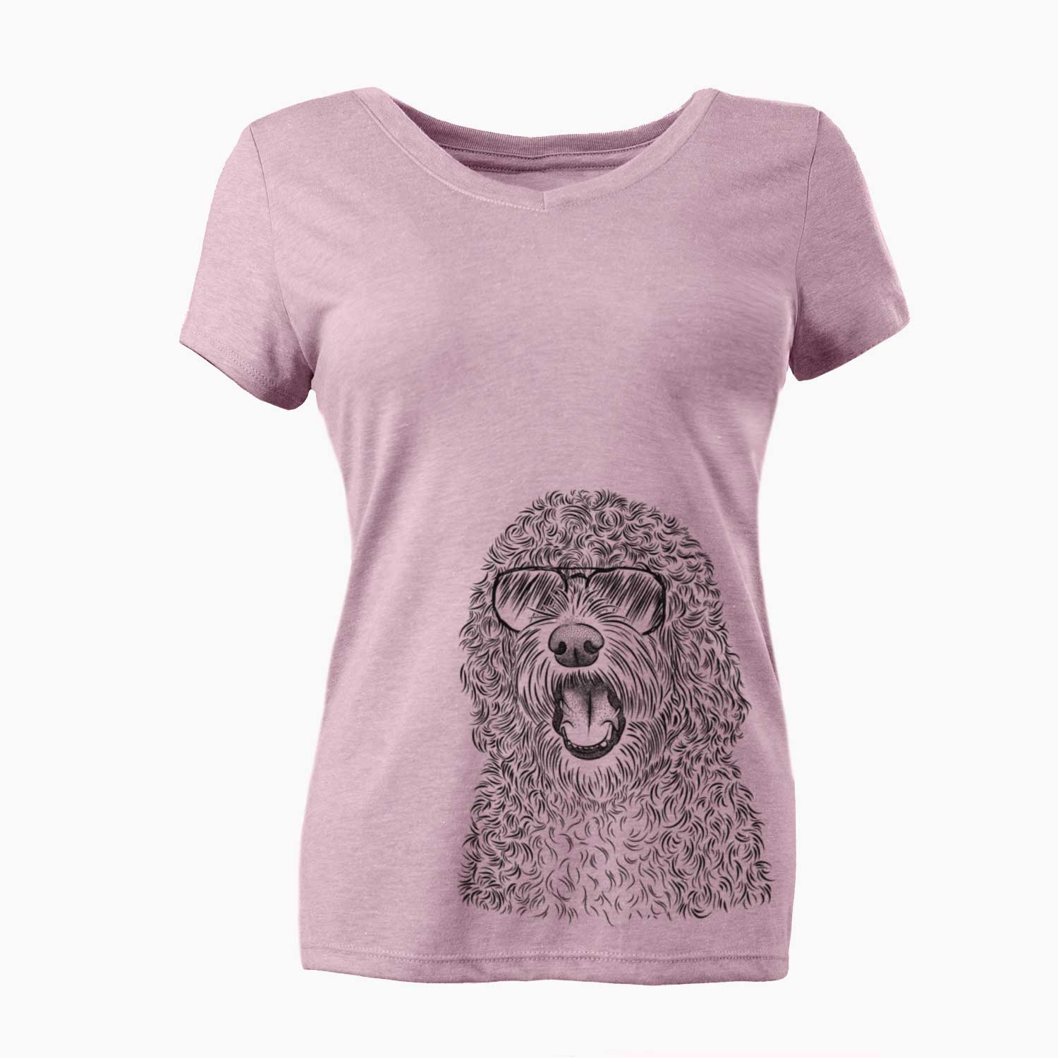 Aviator Phillip the Portuguese Water Dog - Women's V-neck Shirt