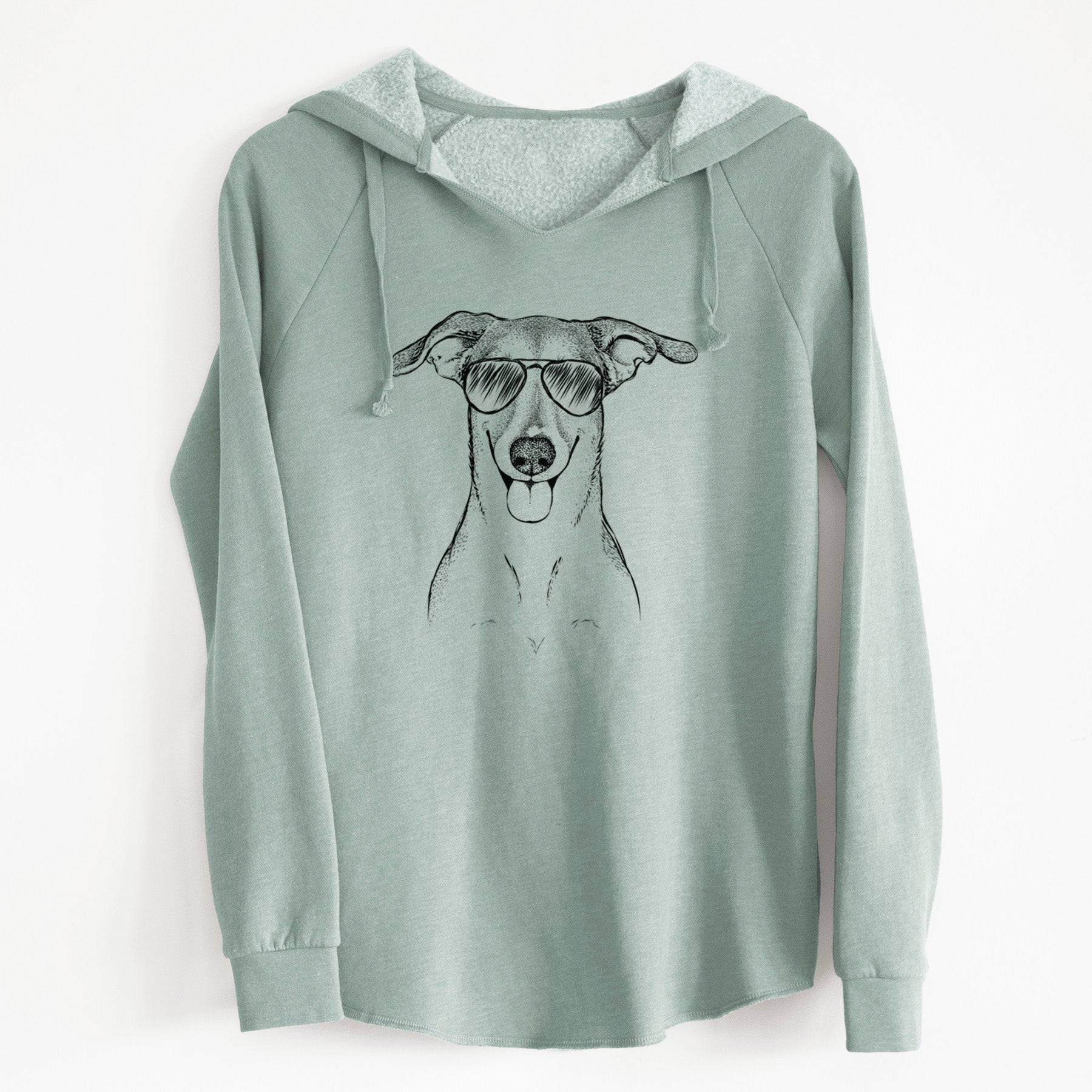 Aviator Phoebe the Corgi Mix - Cali Wave Hooded Sweatshirt