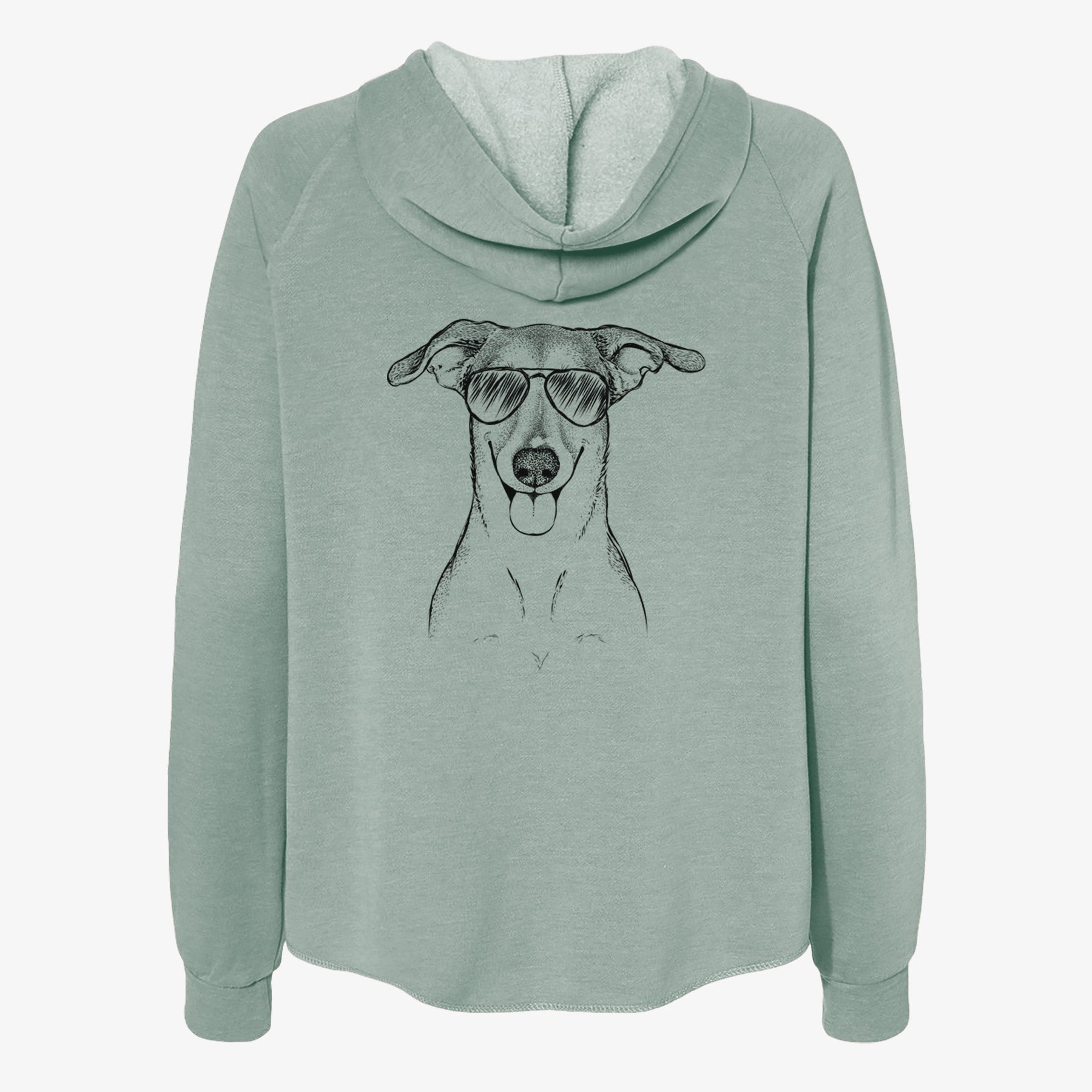 Phoebe the Corgi Mix - Women's Cali Wave Zip-Up Sweatshirt