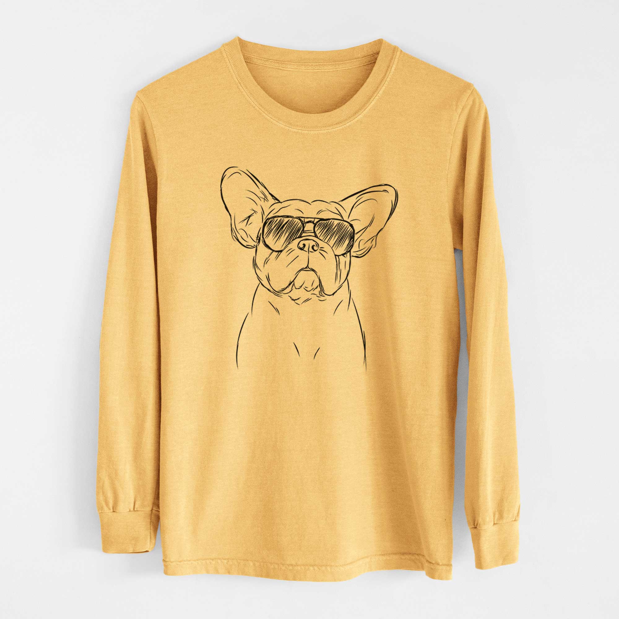 Aviators Pierre the French Bulldog - Heavyweight 100% Cotton Long Sleeve