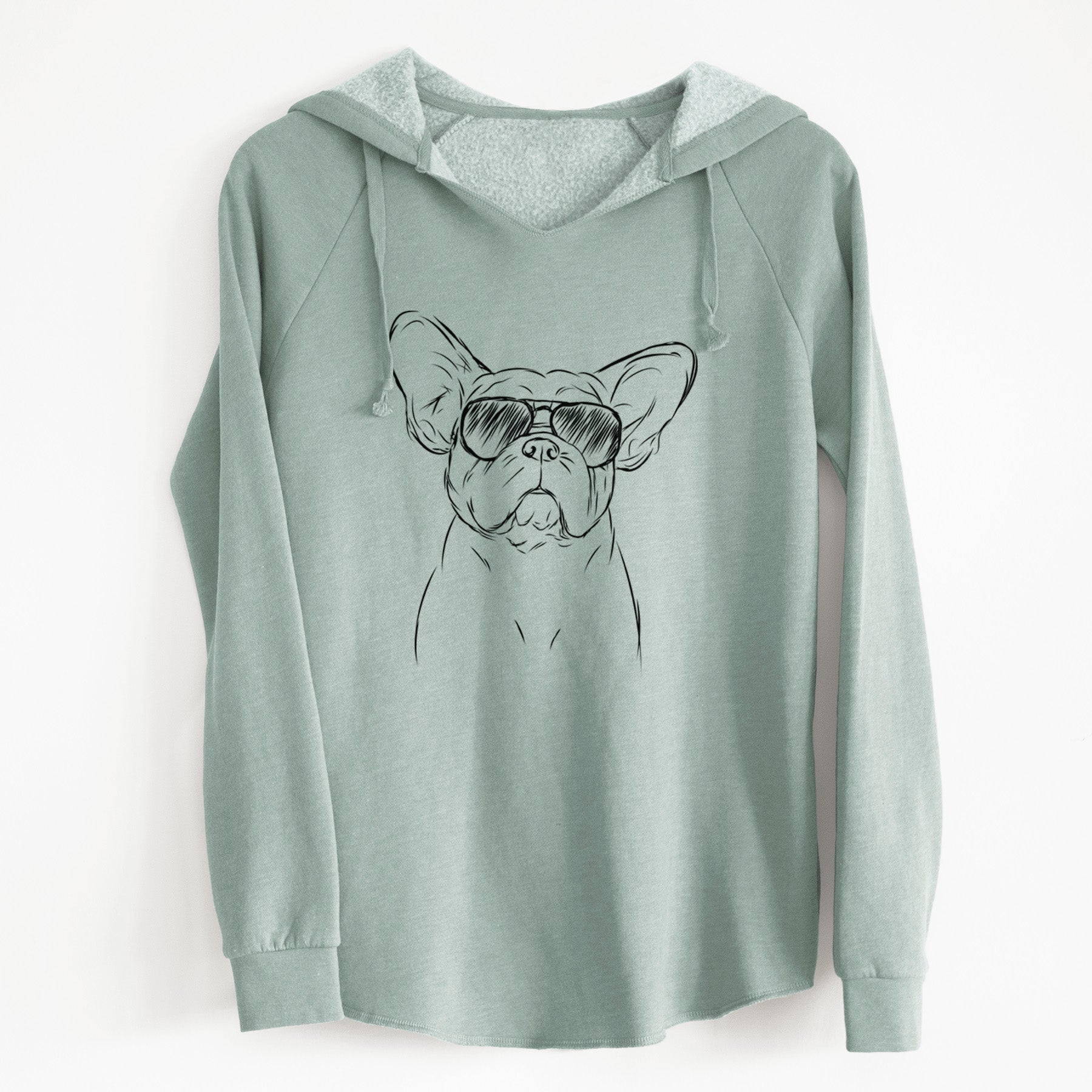 Aviator Pierre the French Bulldog - Cali Wave Hooded Sweatshirt