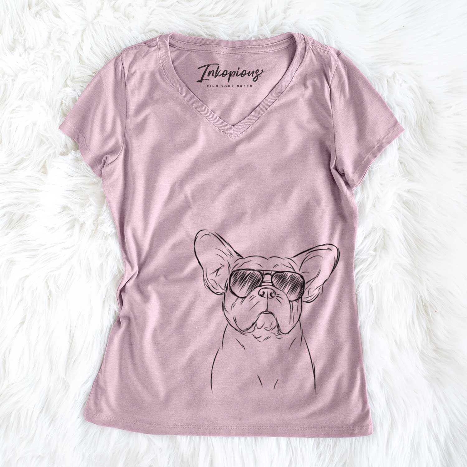 Pierre the French Bulldog - Women's V-neck Shirt