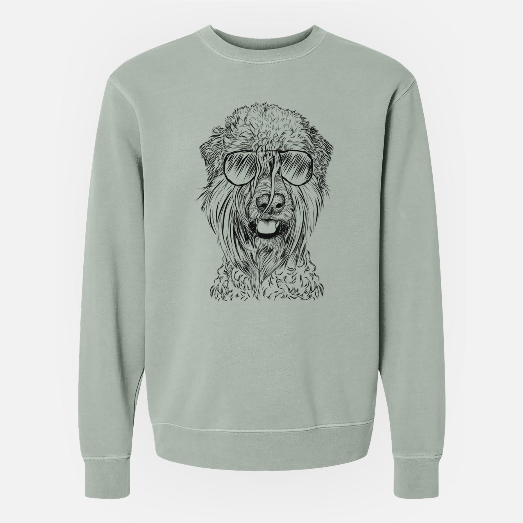 Aviator Pierre the Soft Coated Wheaten Terrier - Unisex Pigment Dyed Crew Sweatshirt