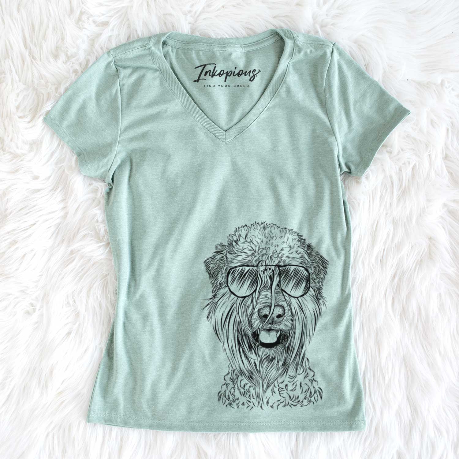 Aviator Pierre the Soft Coated Wheaten Terrier - Women's V-neck Shirt