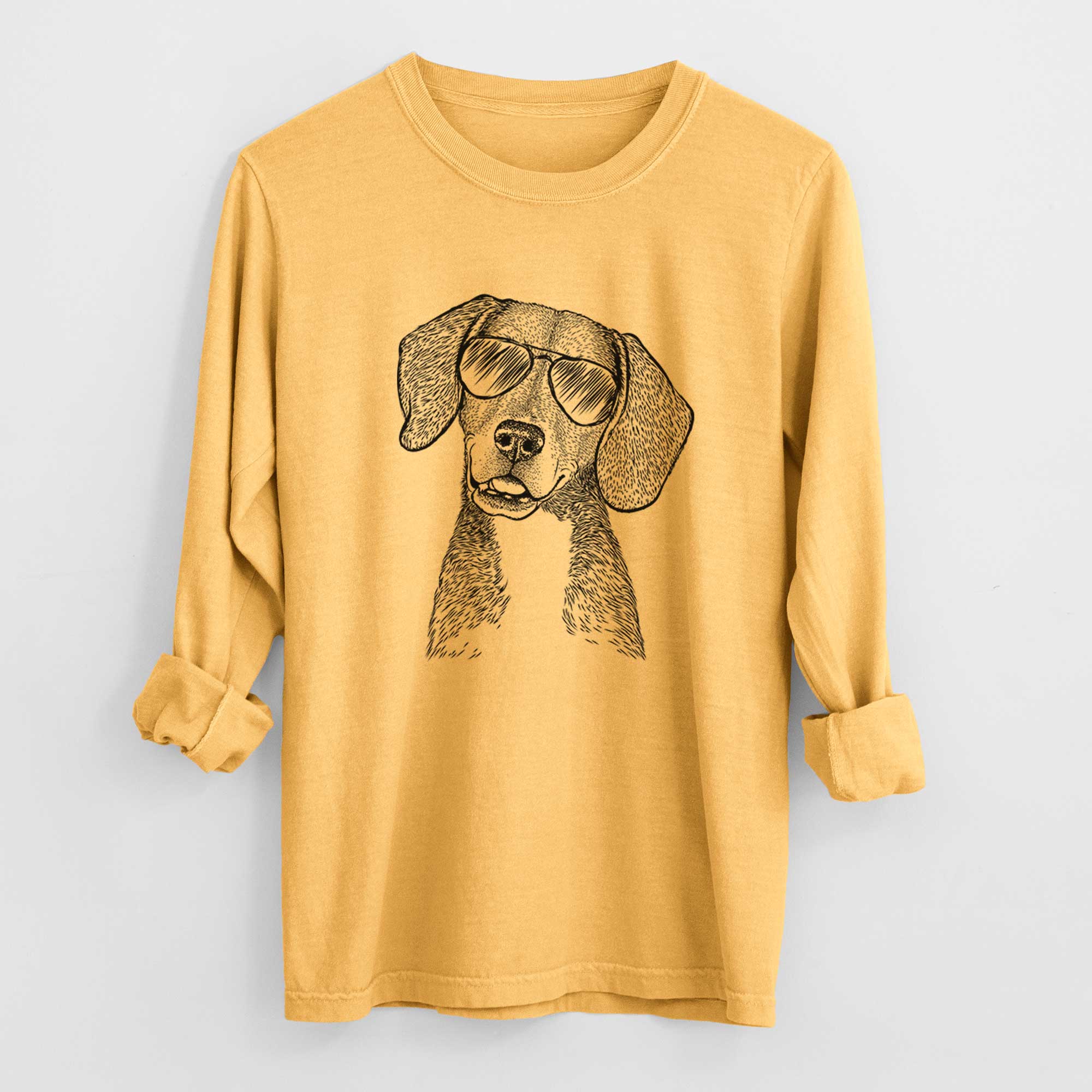 Aviators Piggy the Beagle Mix - Heavyweight 100% Cotton Long Sleeve