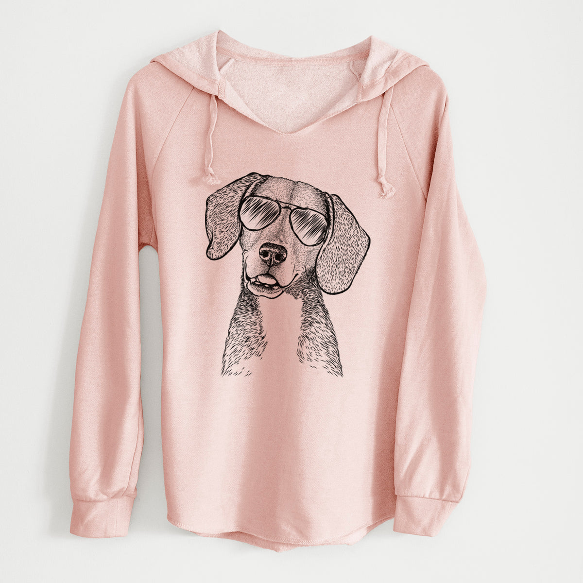 Aviator Piggy the Beagle Mix - Cali Wave Hooded Sweatshirt