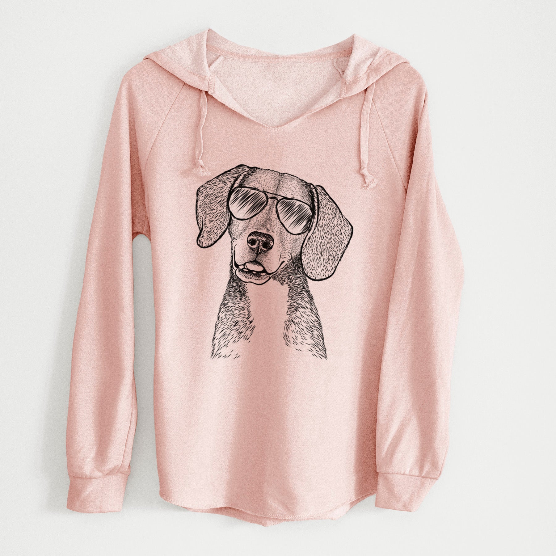 Aviator Piggy the Beagle Mix - Cali Wave Hooded Sweatshirt