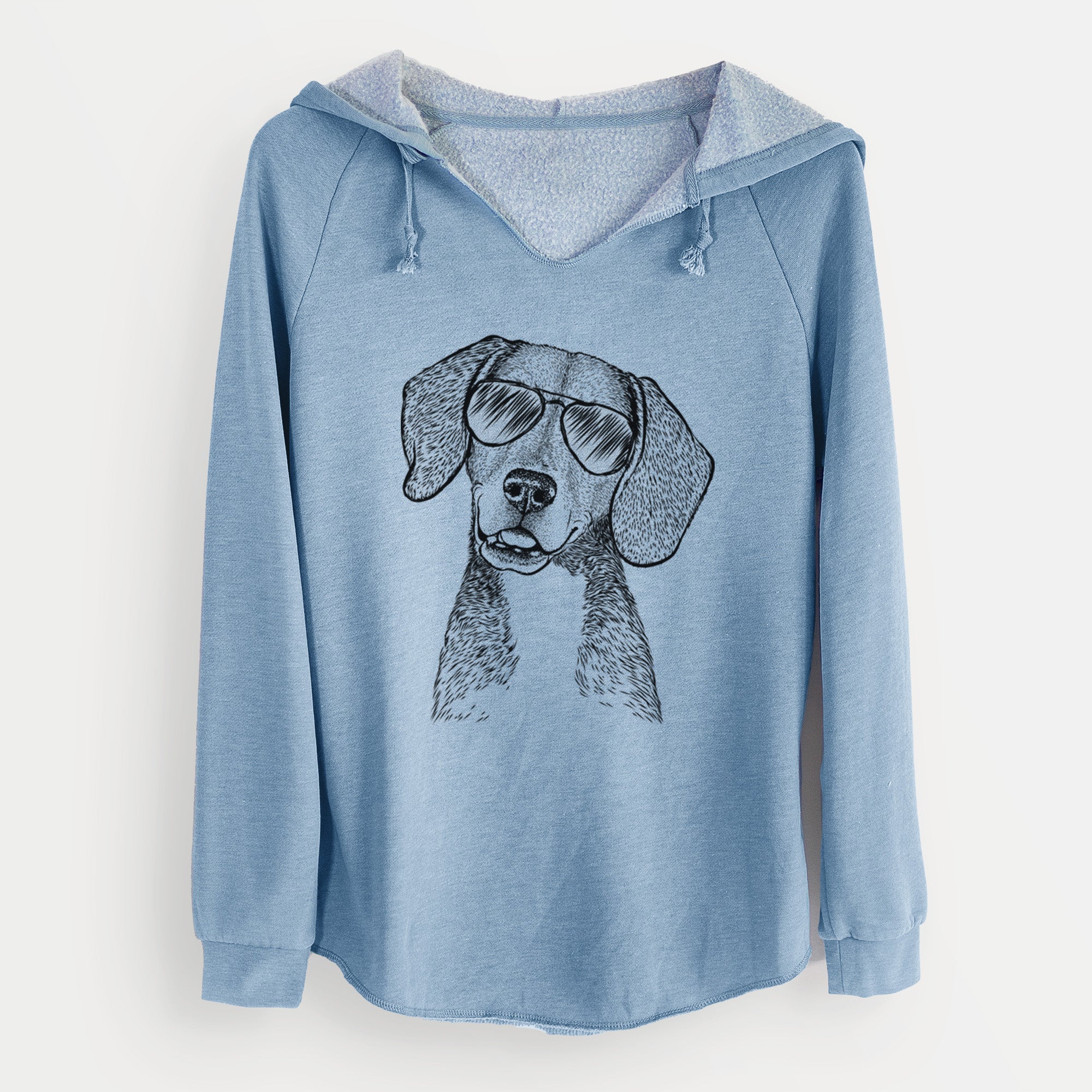Aviator Piggy the Beagle Mix - Cali Wave Hooded Sweatshirt