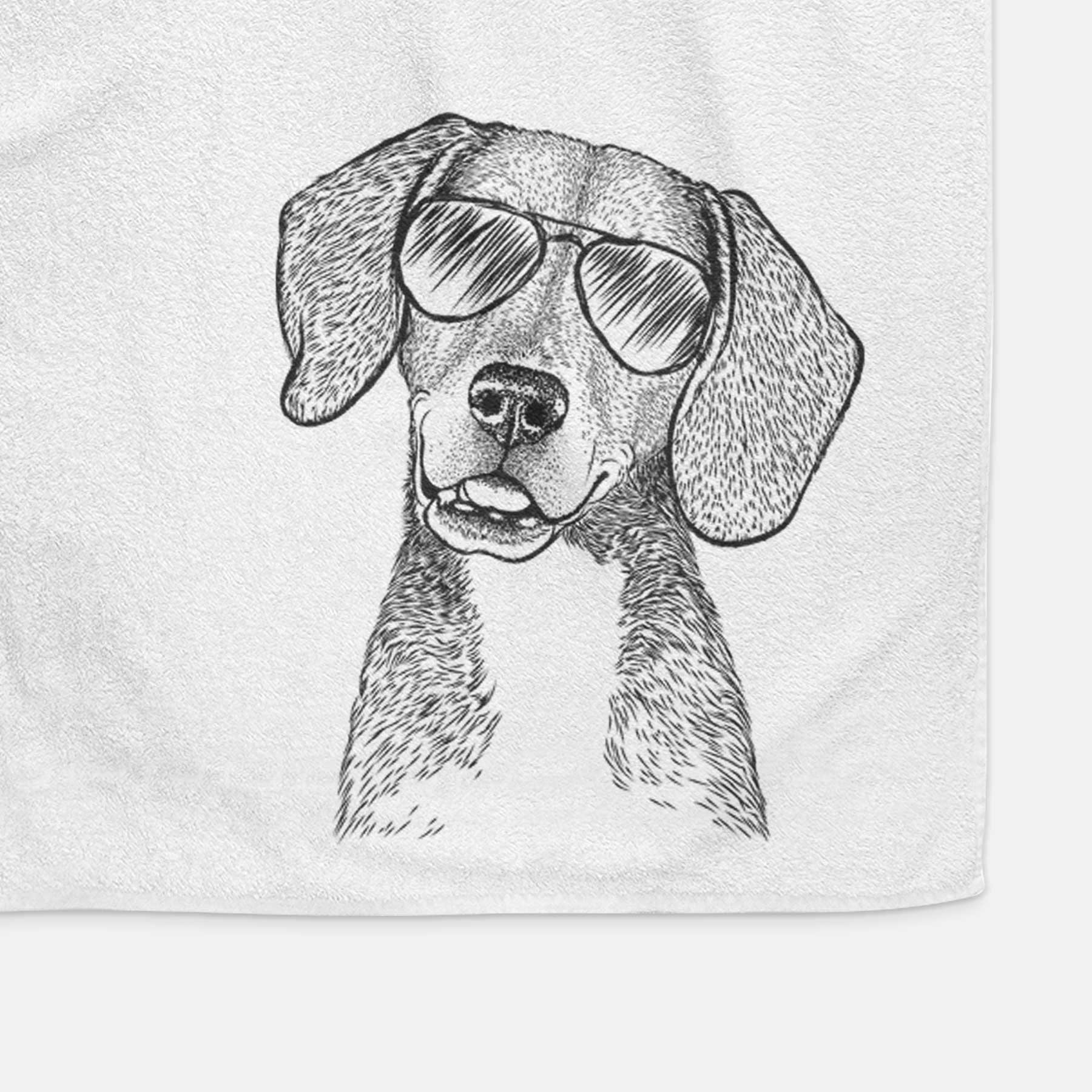 Piggy the Beagle Mix Decorative Hand Towel