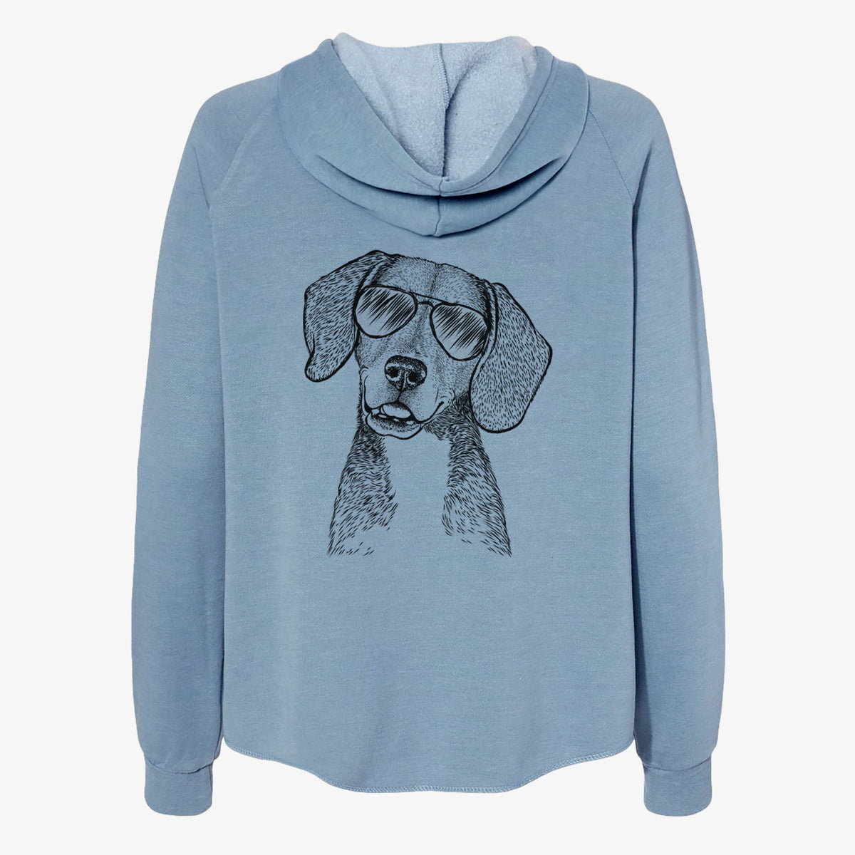 Piggy the Beagle Mix - Women's Cali Wave Zip-Up Sweatshirt
