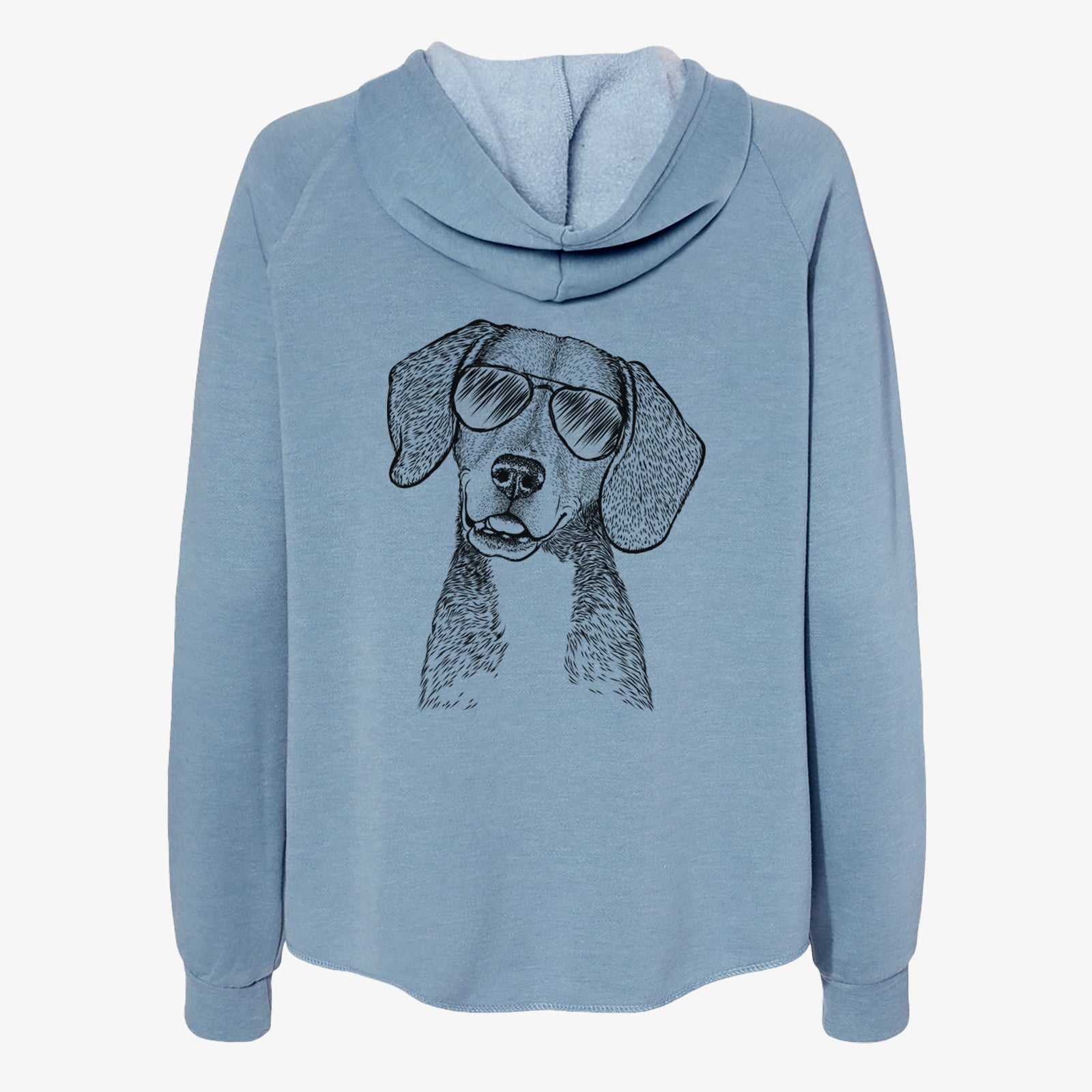 Piggy the Beagle Mix - Women's Cali Wave Zip-Up Sweatshirt