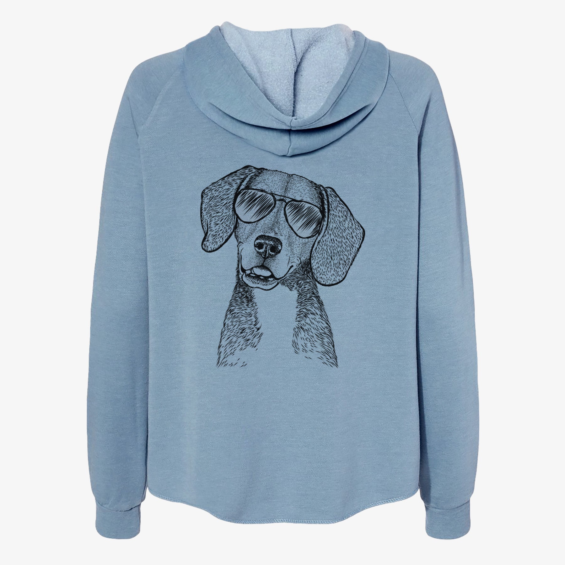 Piggy the Beagle Mix - Women's Cali Wave Zip-Up Sweatshirt