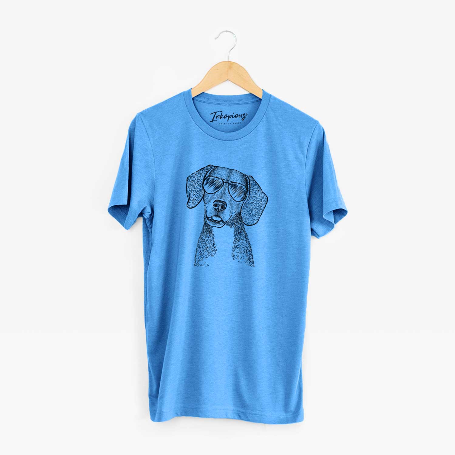 Aviator Piggy the Beagle Mix - Unisex Crewneck