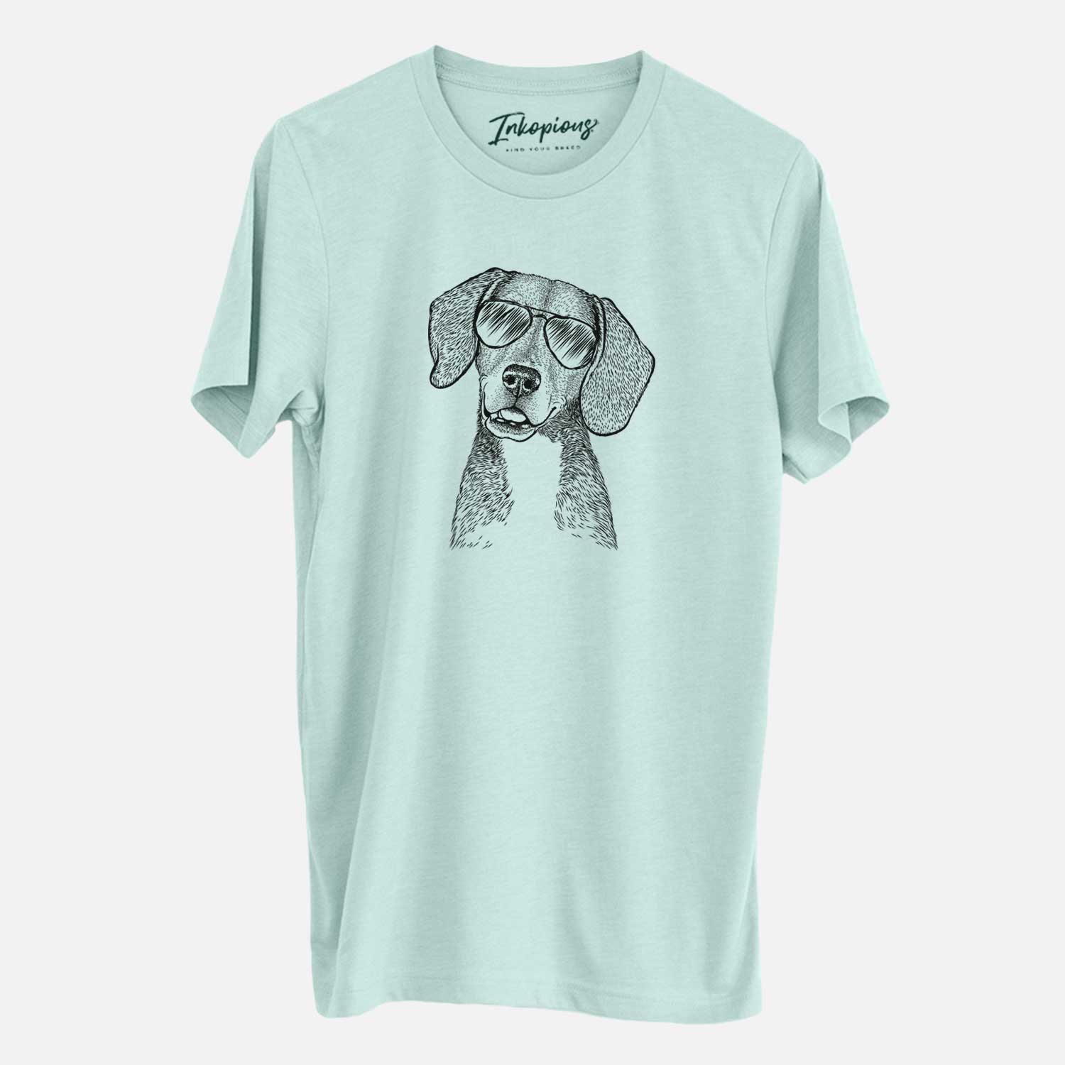 Aviator Piggy the Beagle Mix - Unisex Crewneck