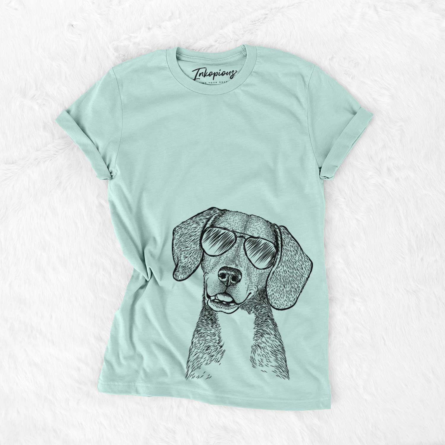 Aviator Piggy the Beagle Mix - Unisex Crewneck