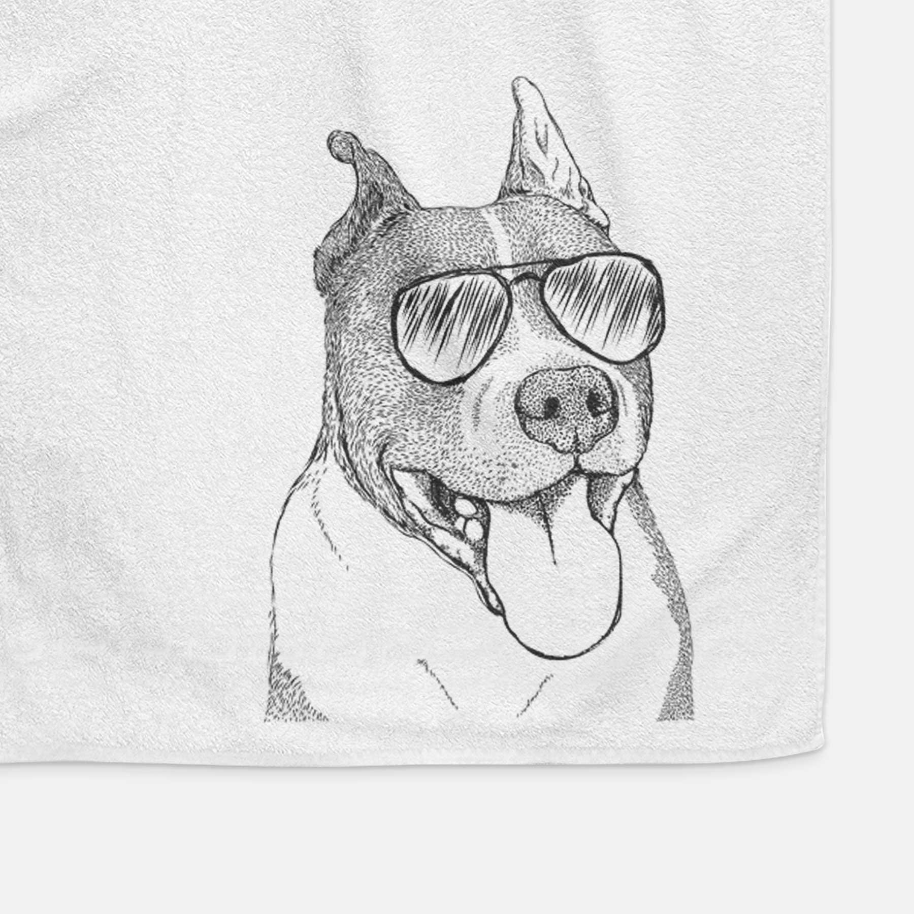 Piggy the American Staffordshire Terrier Decorative Hand Towel