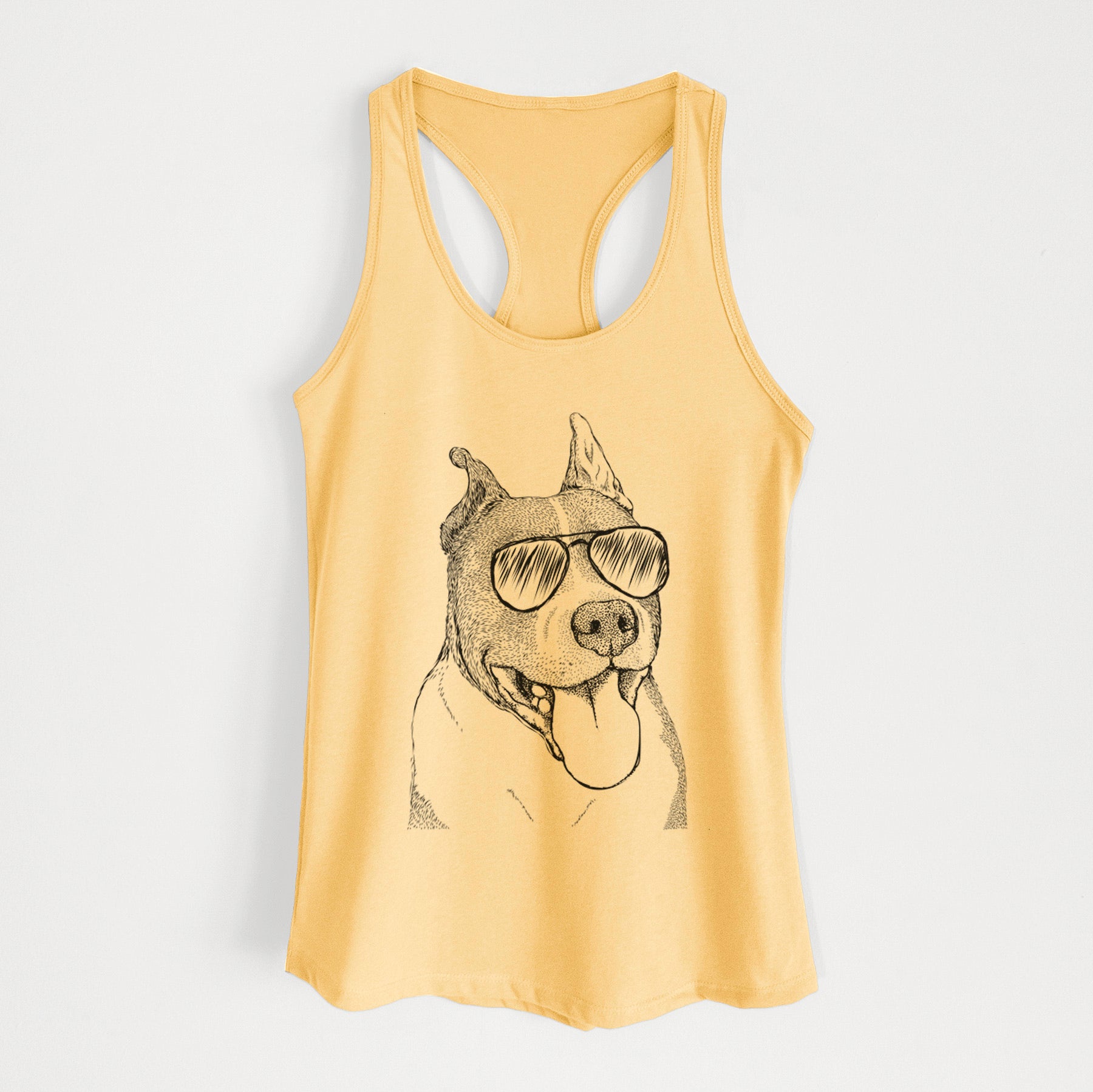 Piggy the American Staffordshire Terrier - Women's Racerback Tanktop