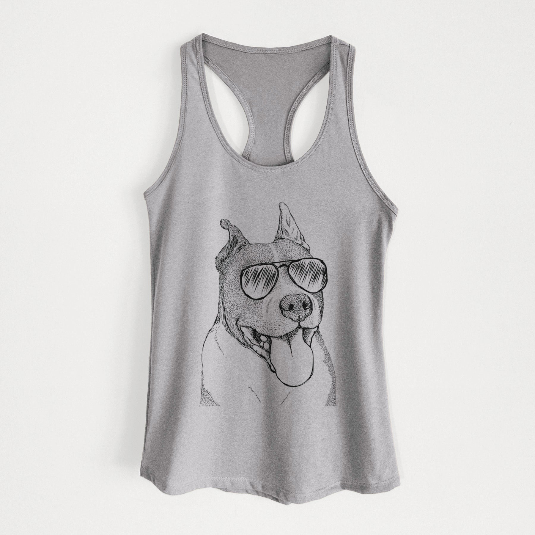 Piggy the American Staffordshire Terrier - Women's Racerback Tanktop