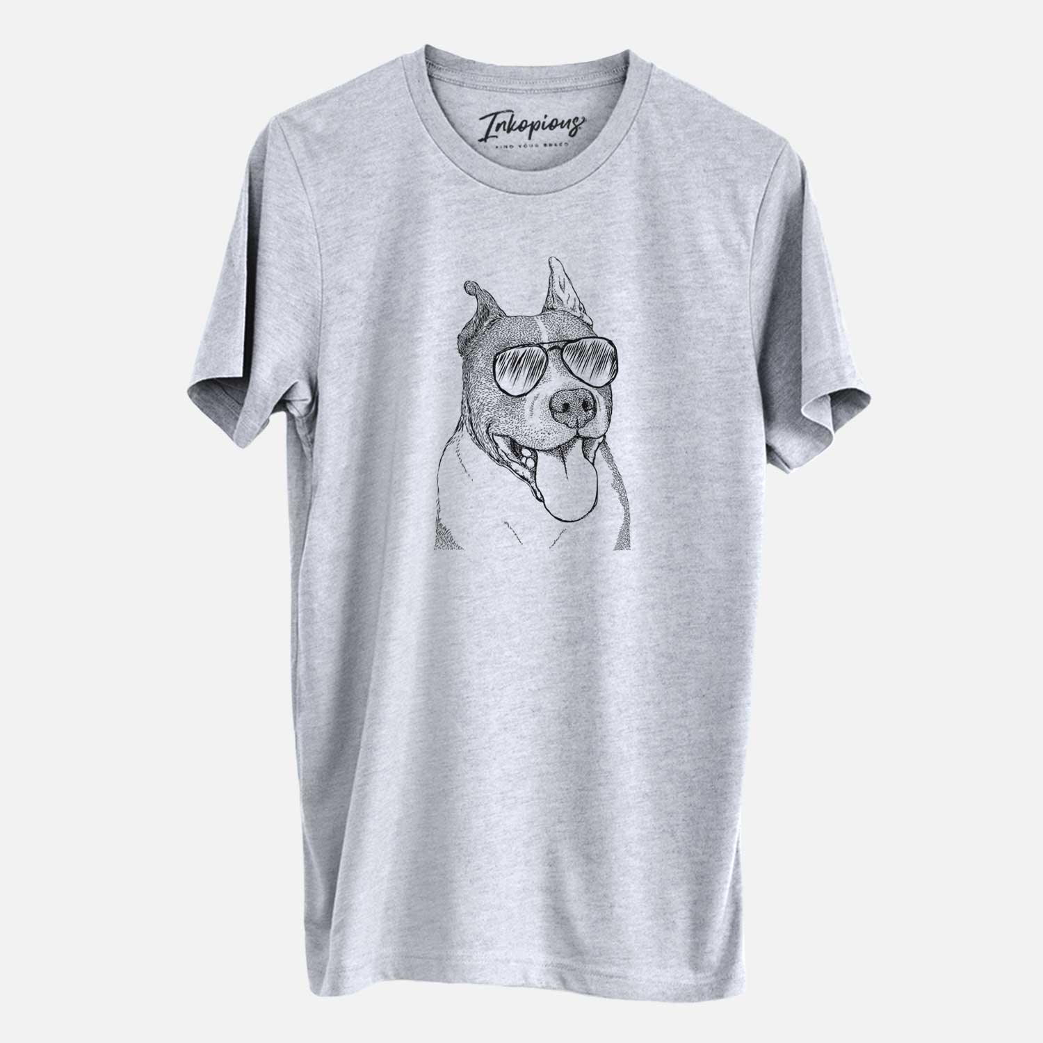 Aviator Piggy the American Staffordshire Terrier - Unisex Crewneck