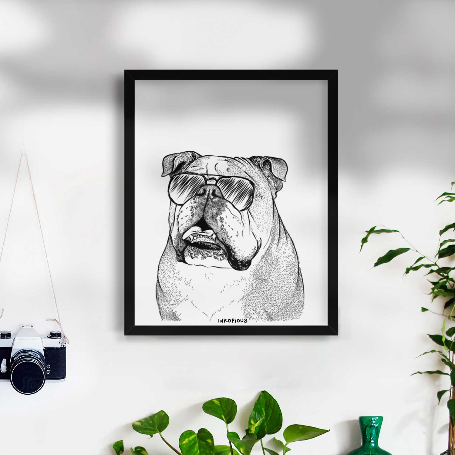 Piggy the English Bulldog Art Print