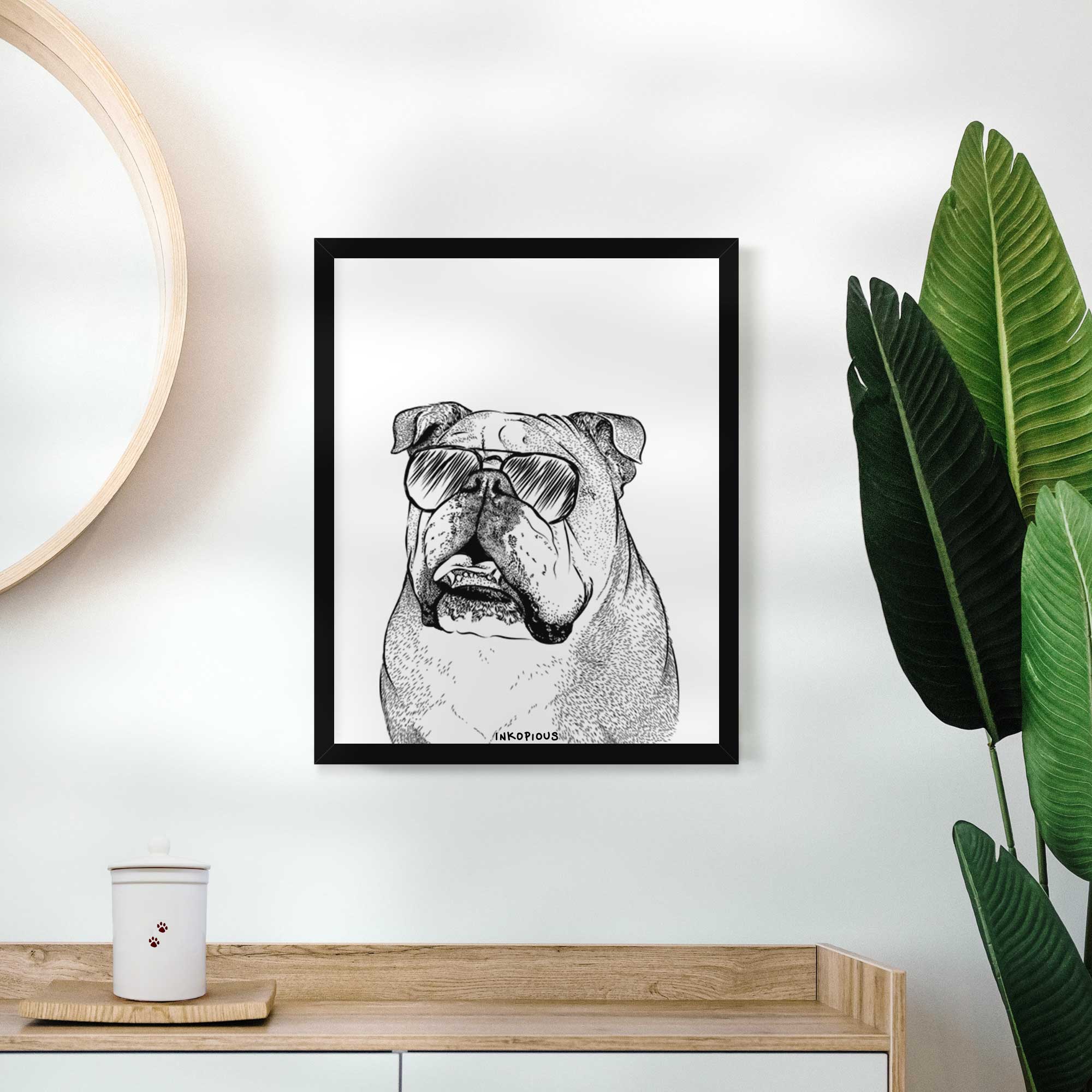 Piggy the English Bulldog Art Print