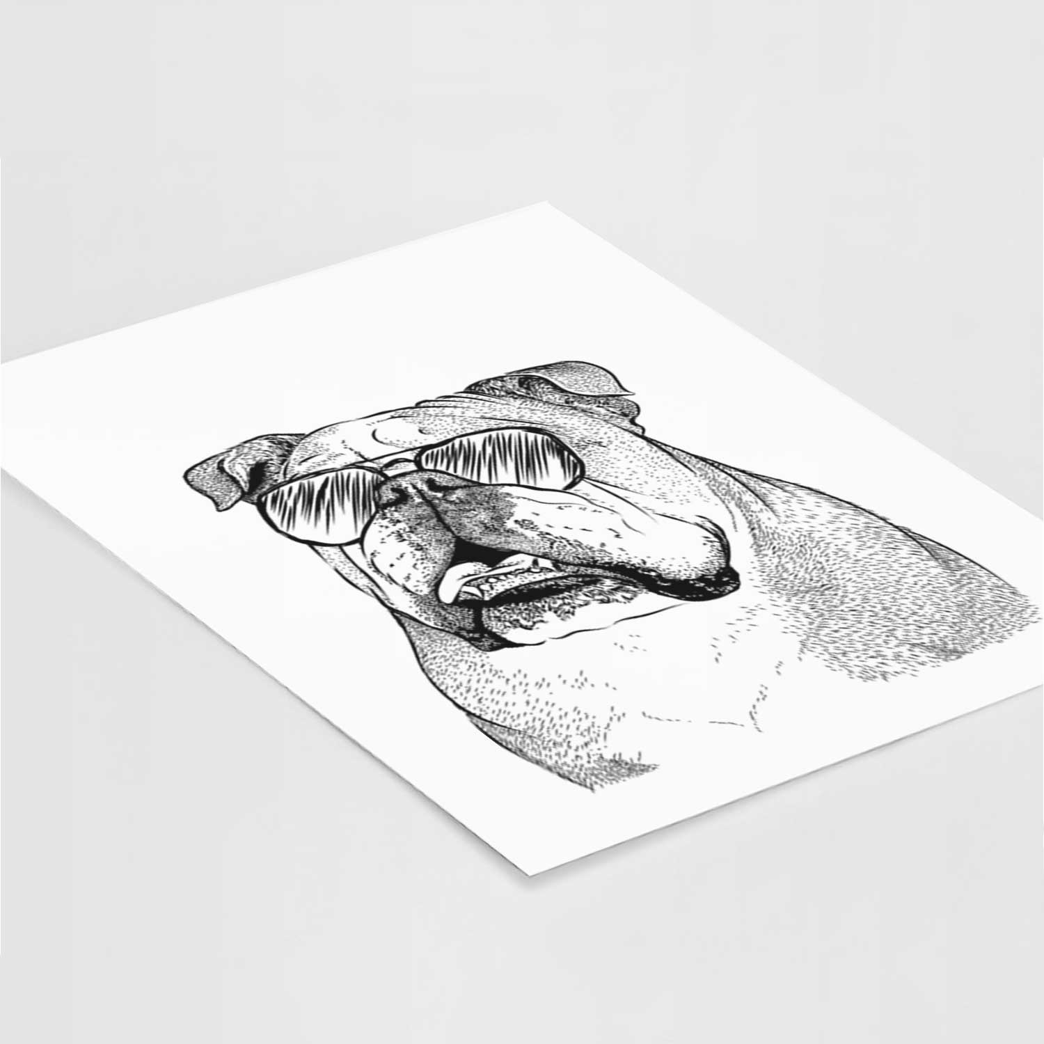 Piggy the English Bulldog Art Print