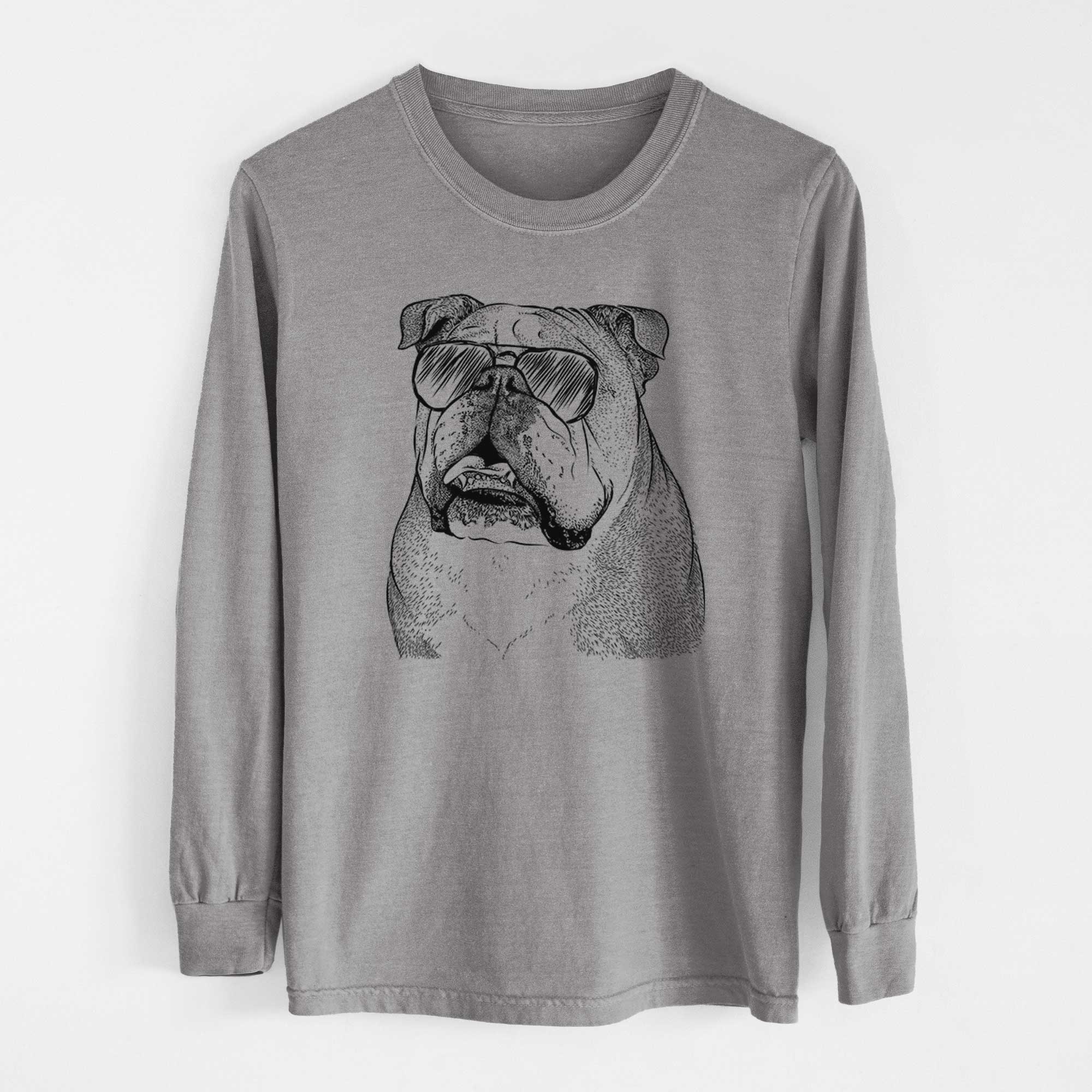 Aviators Piggy the English Bulldog - Heavyweight 100% Cotton Long Sleeve