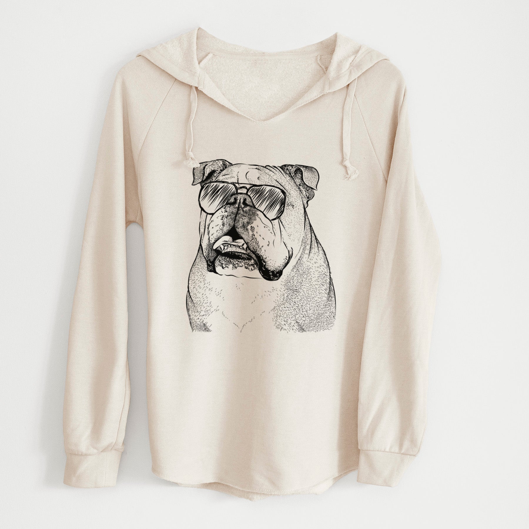 Aviator Piggy the English Bulldog - Cali Wave Hooded Sweatshirt