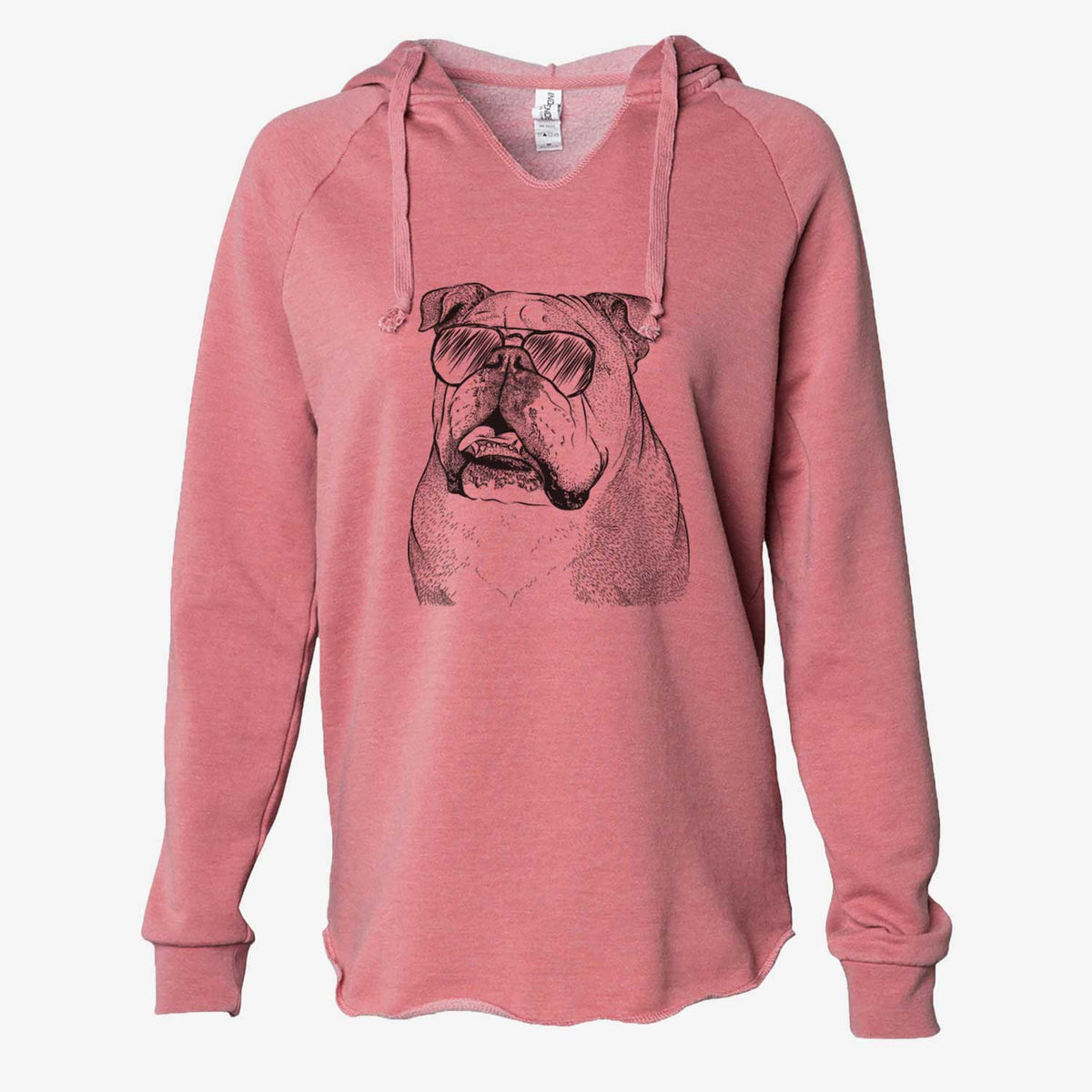 Piggy the English Bulldog - Cali Wave Hooded Sweatshirt