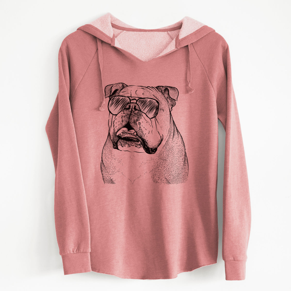 Aviator Piggy the English Bulldog - Cali Wave Hooded Sweatshirt