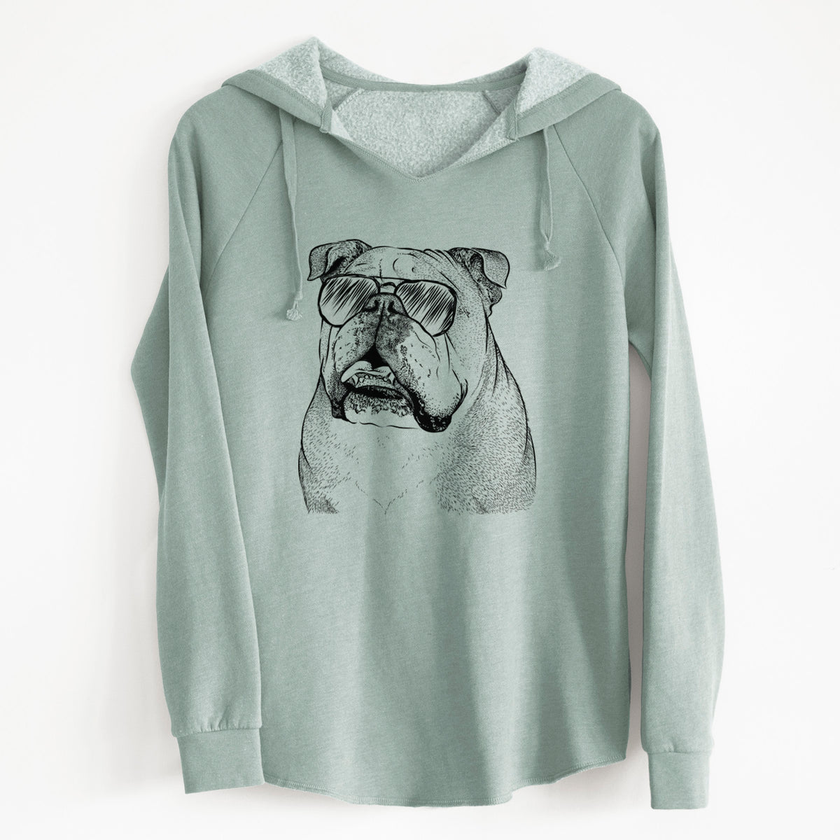 Aviator Piggy the English Bulldog - Cali Wave Hooded Sweatshirt