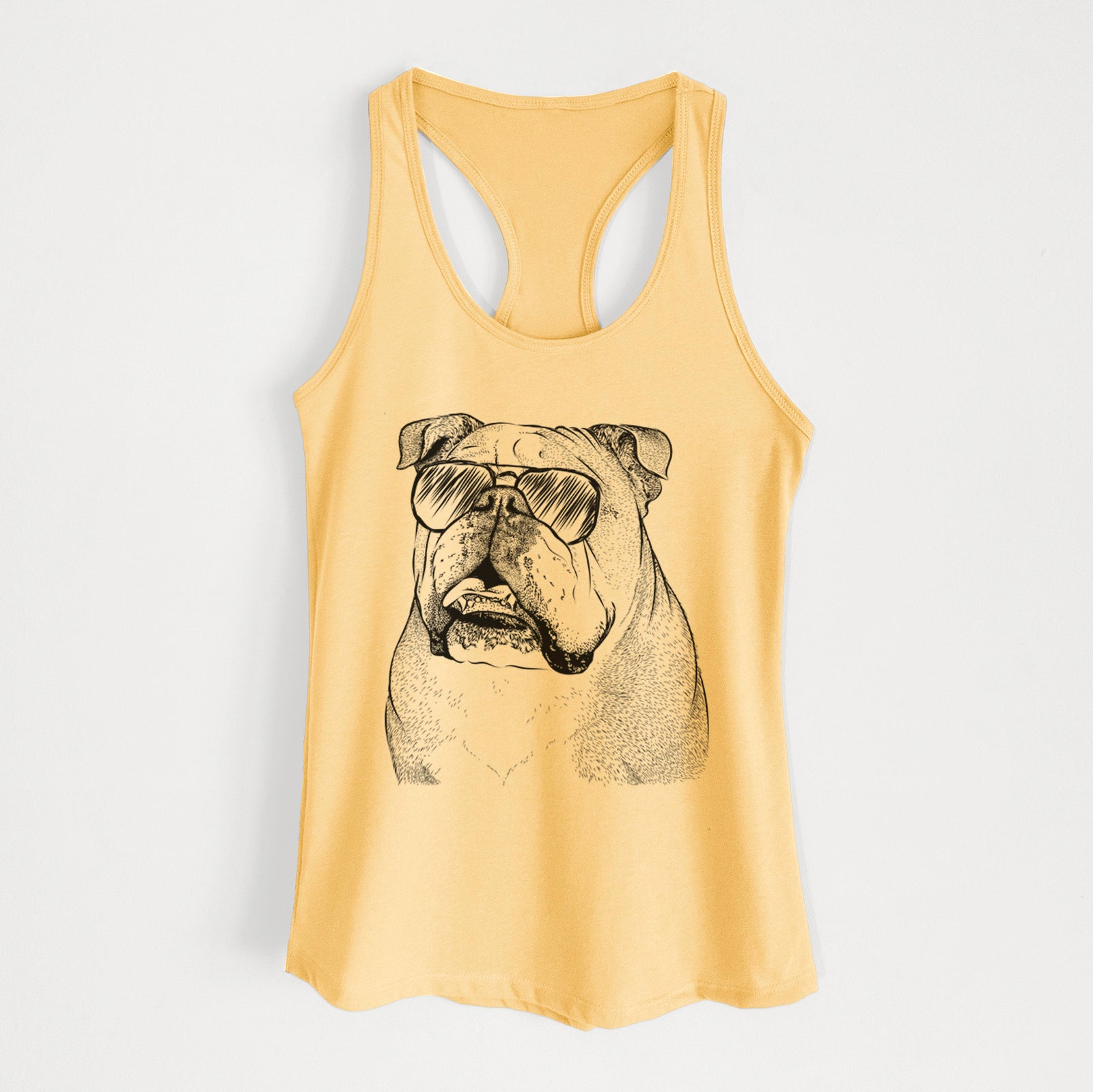 Piggy the English Bulldog - Women's Racerback Tanktop