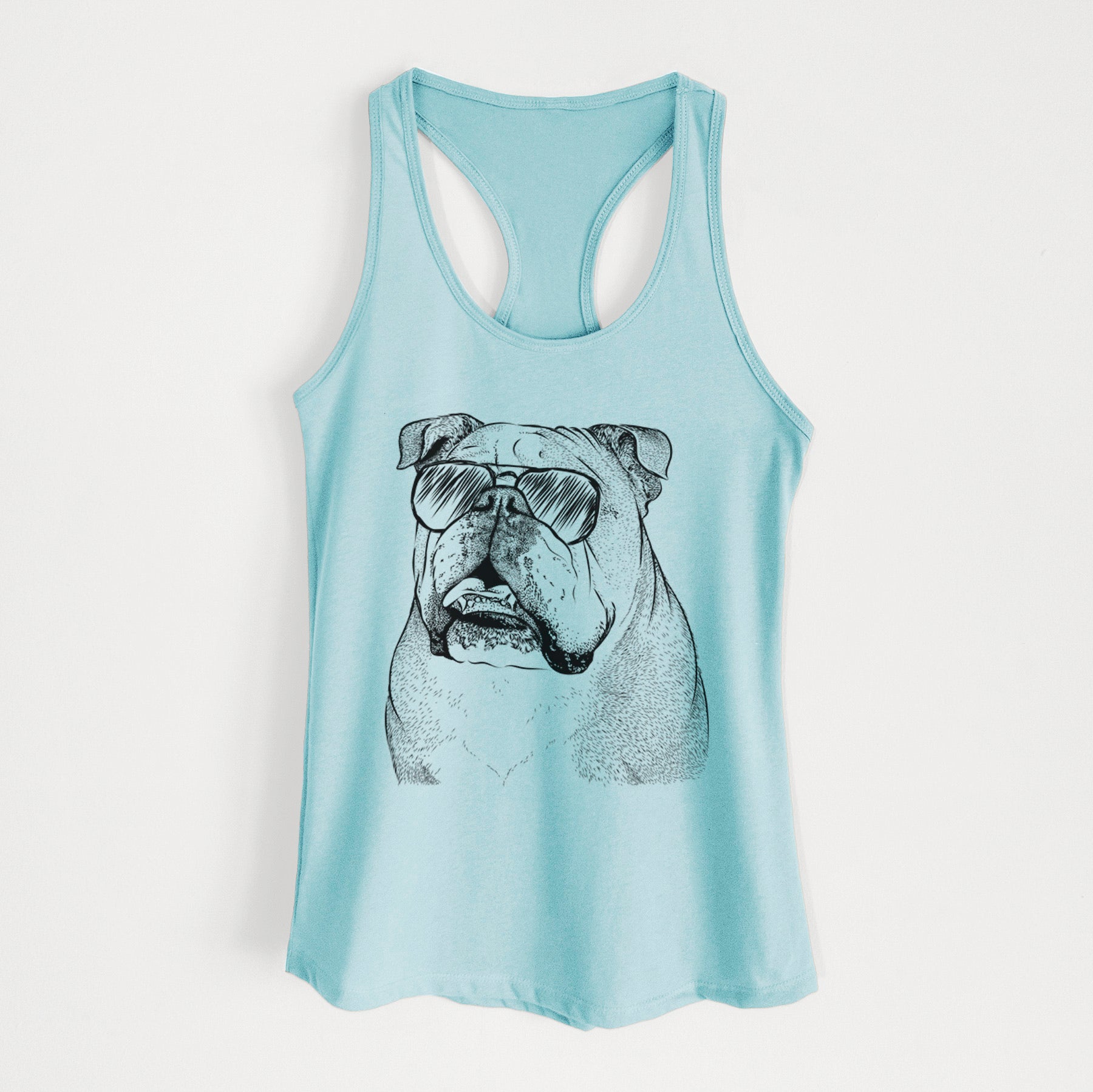 Piggy the English Bulldog - Women's Racerback Tanktop