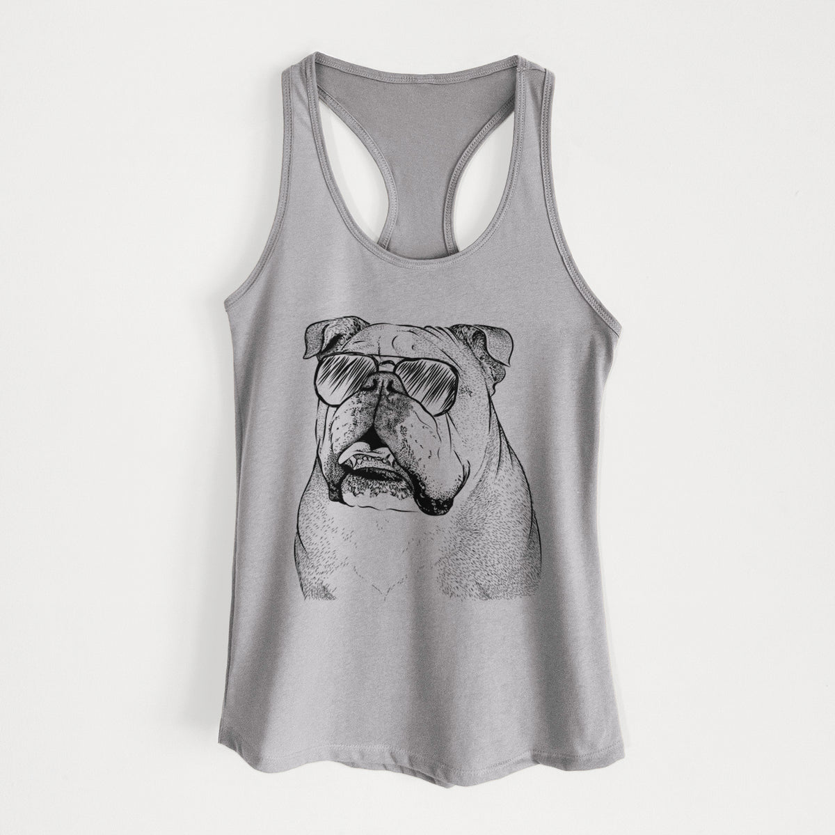 Piggy the English Bulldog - Women's Racerback Tanktop