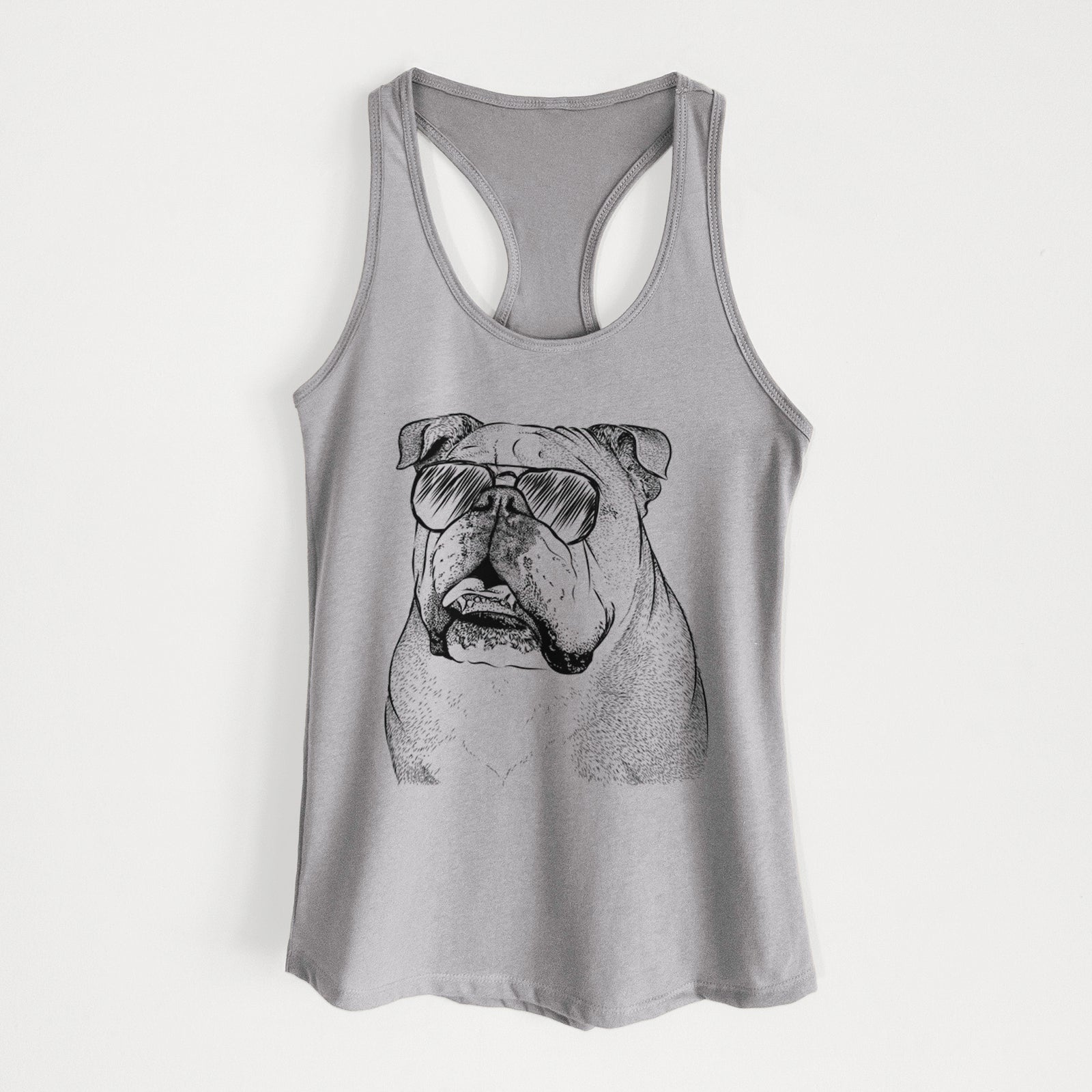 Piggy the English Bulldog - Women's Racerback Tanktop