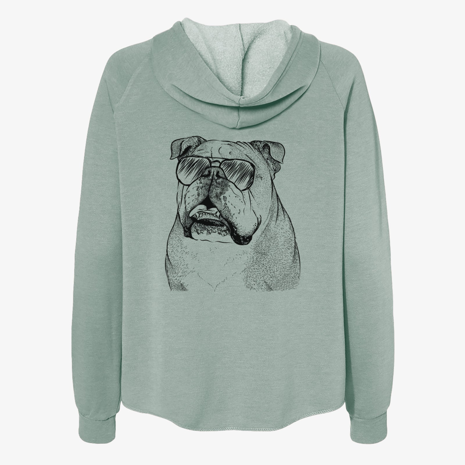 Piggy the English Bulldog - Women's Cali Wave Zip-Up Sweatshirt