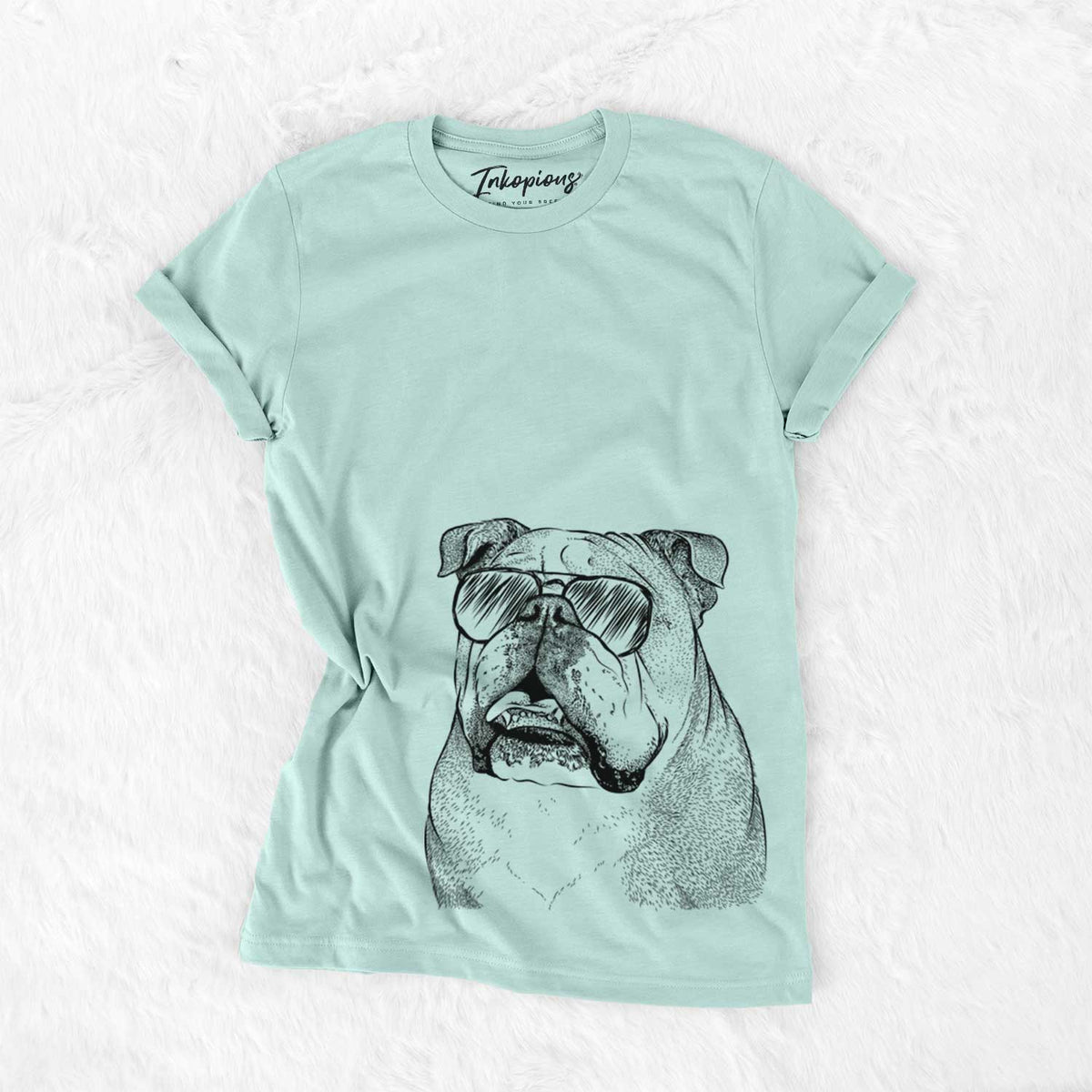 Aviator Piggy the English Bulldog - Unisex Crewneck