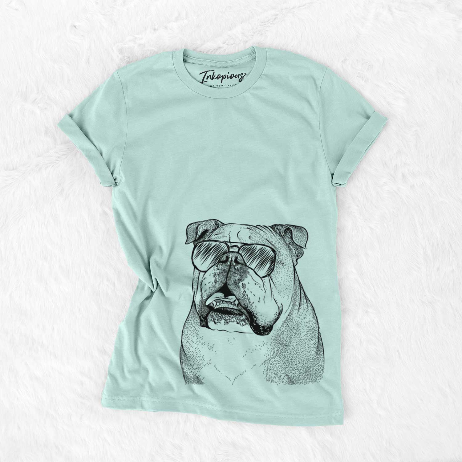 Aviator Piggy the English Bulldog - Unisex Crewneck