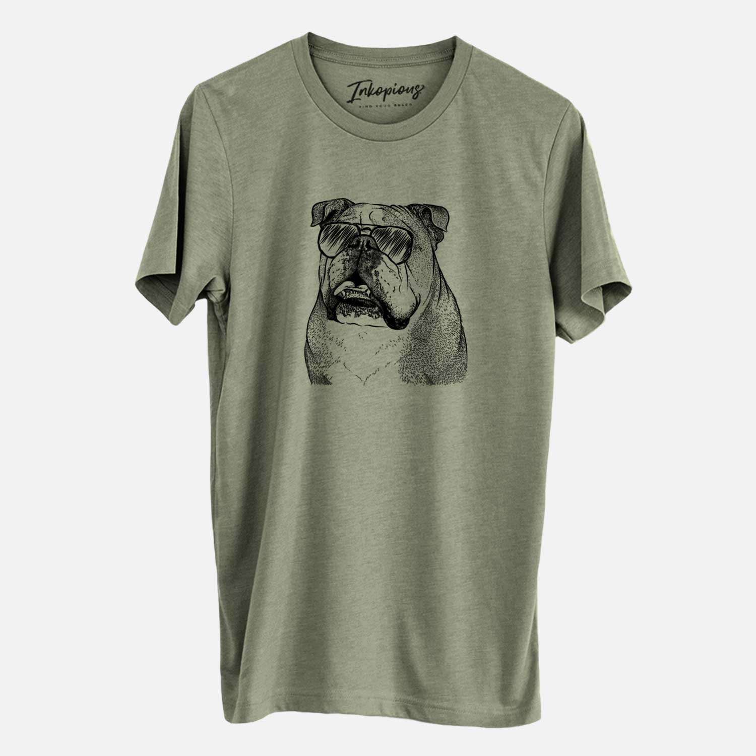 Aviator Piggy the English Bulldog - Unisex Crewneck