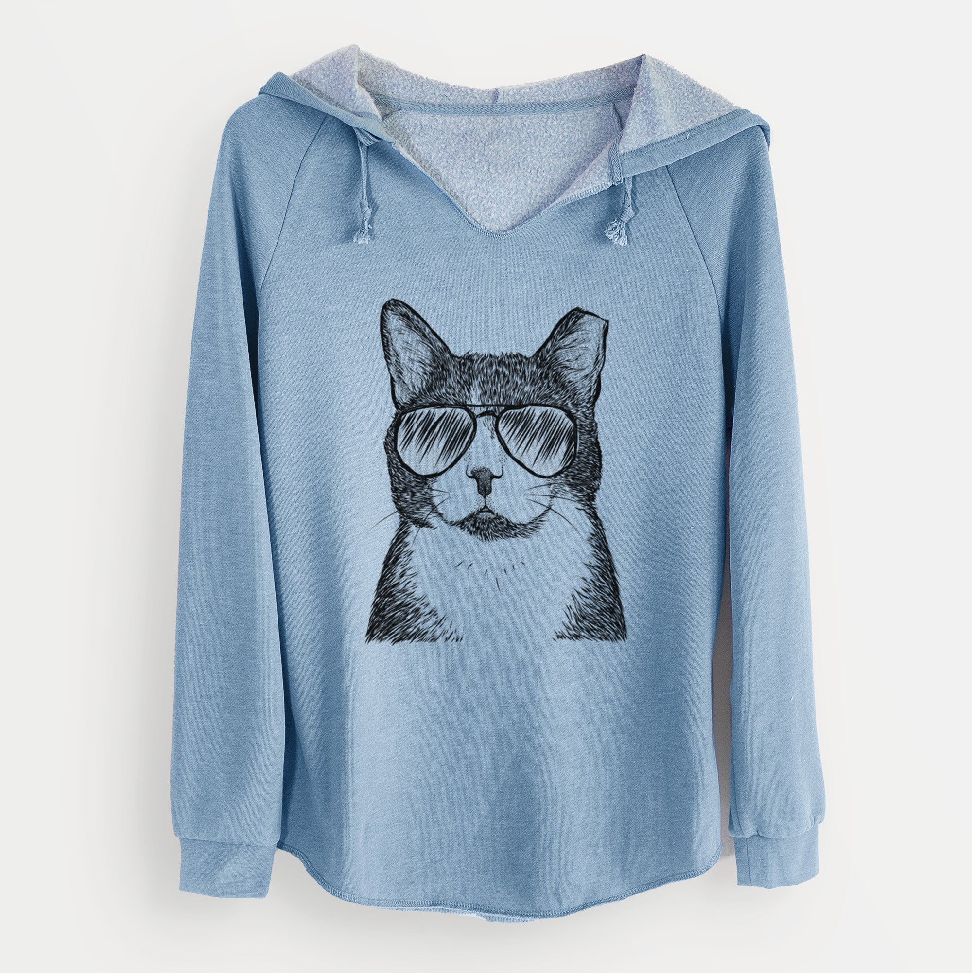 Aviator Pinky the Tuxedo Cat - Cali Wave Hooded Sweatshirt