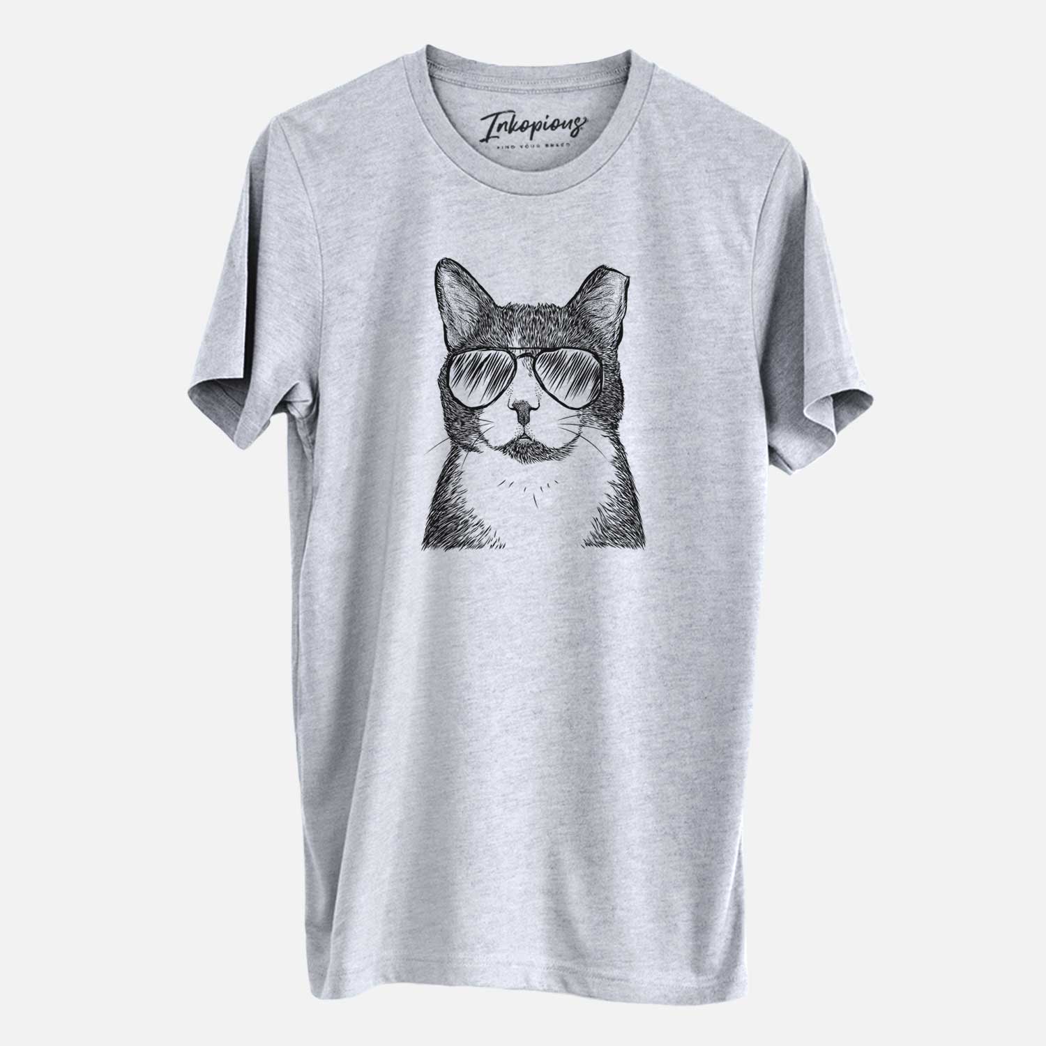 Aviator Pinky the Tuxedo Cat - Unisex Crewneck