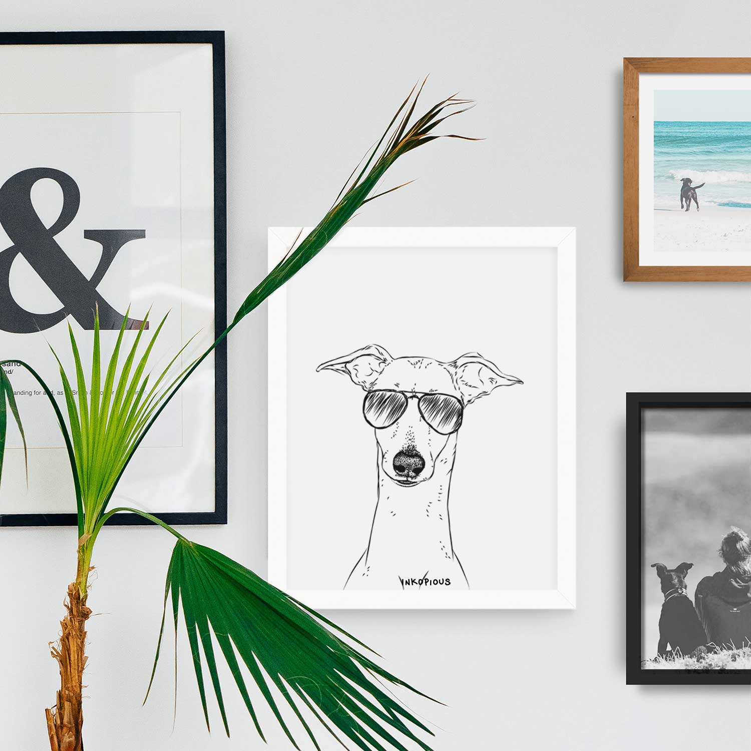 Pip the Italian Greyhound Art Print