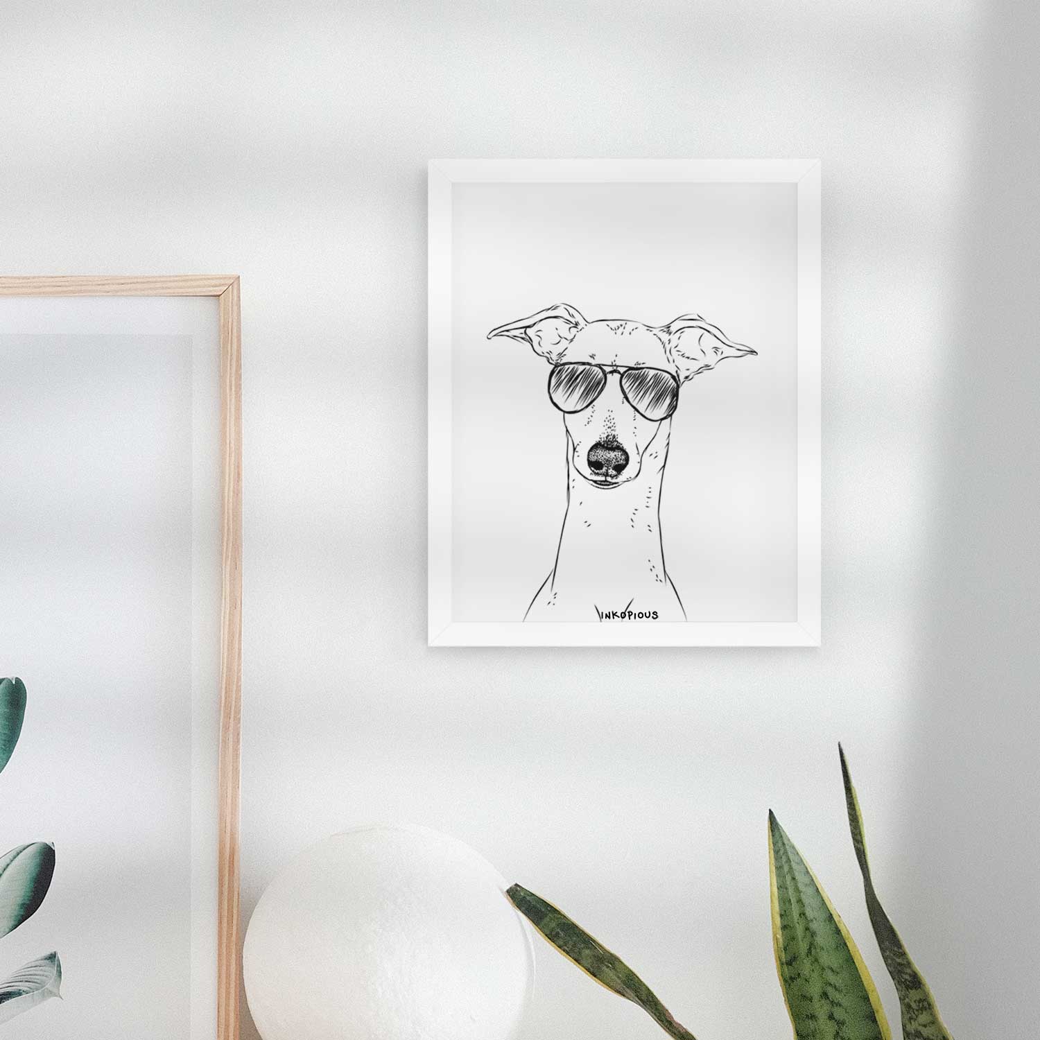 Pip the Italian Greyhound Art Print