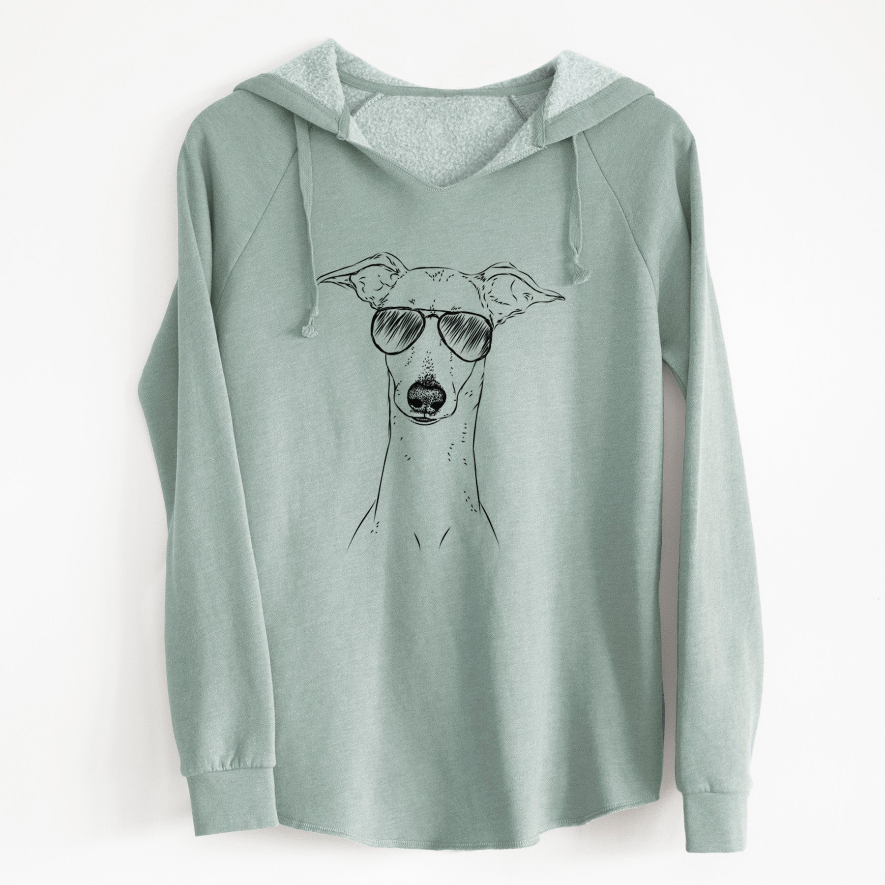 Aviator Pip the Italian Greyhound - Cali Wave Hooded Sweatshirt
