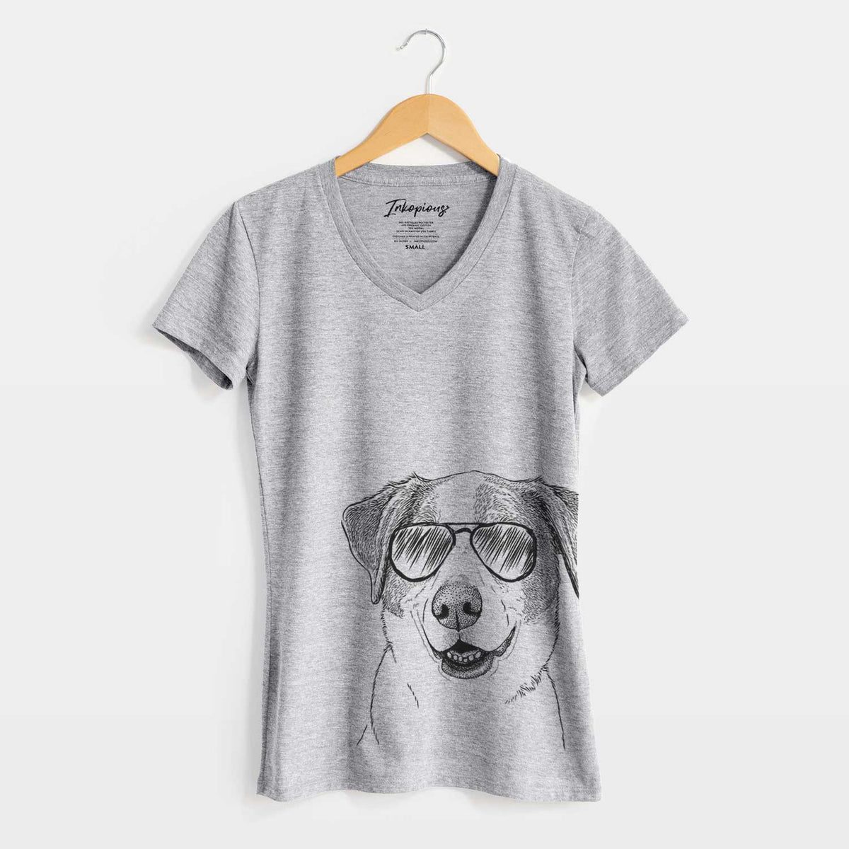 Aviator Piper Pilot the Hound Mix - Women&#39;s V-neck Shirt