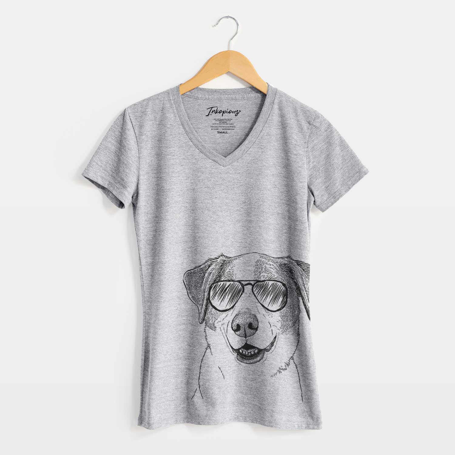 Aviator Piper Pilot the Hound Mix - Women's V-neck Shirt